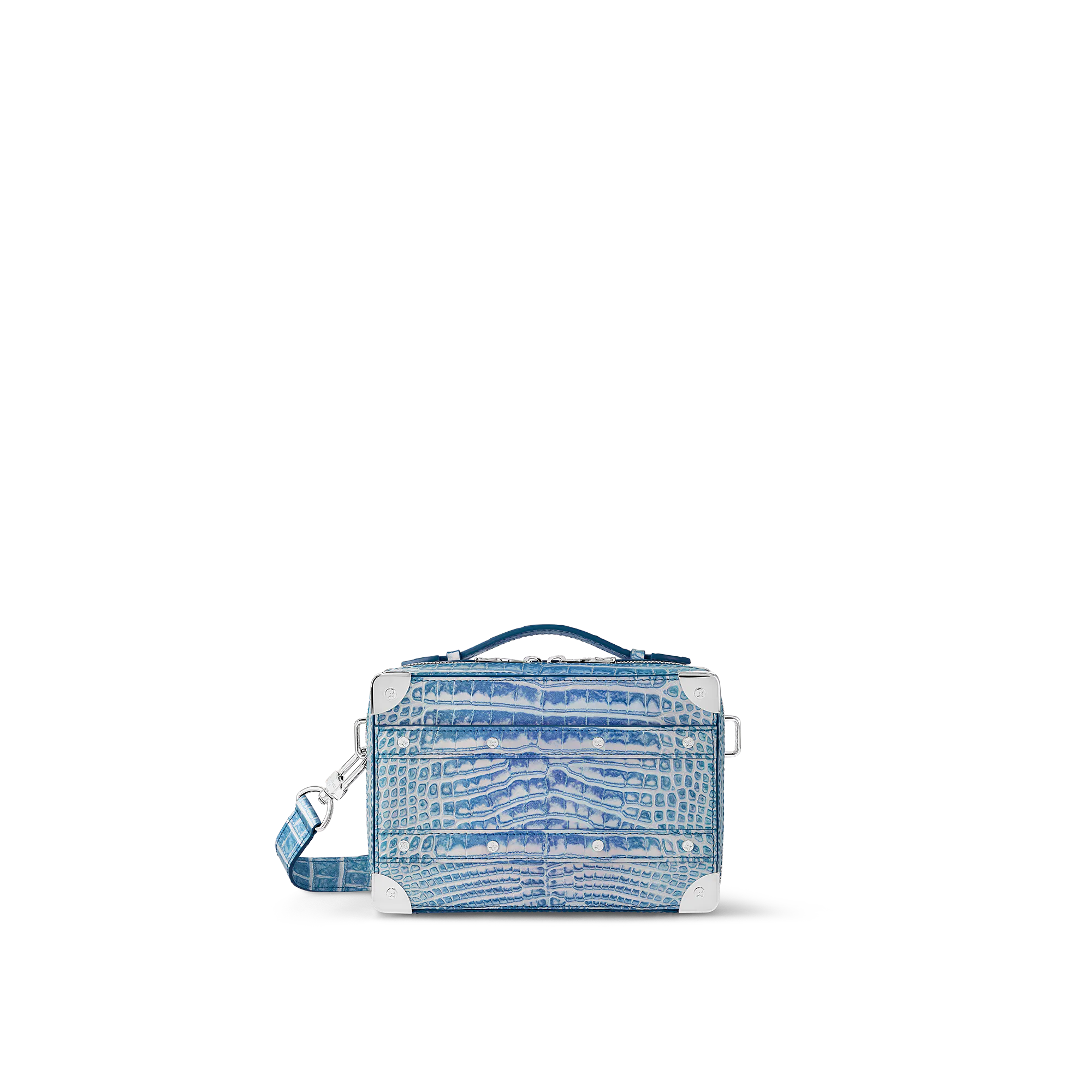 冰晶藍色Frozen Blue的男包Handle soft trunk。NT$955,000(路易威登提供)