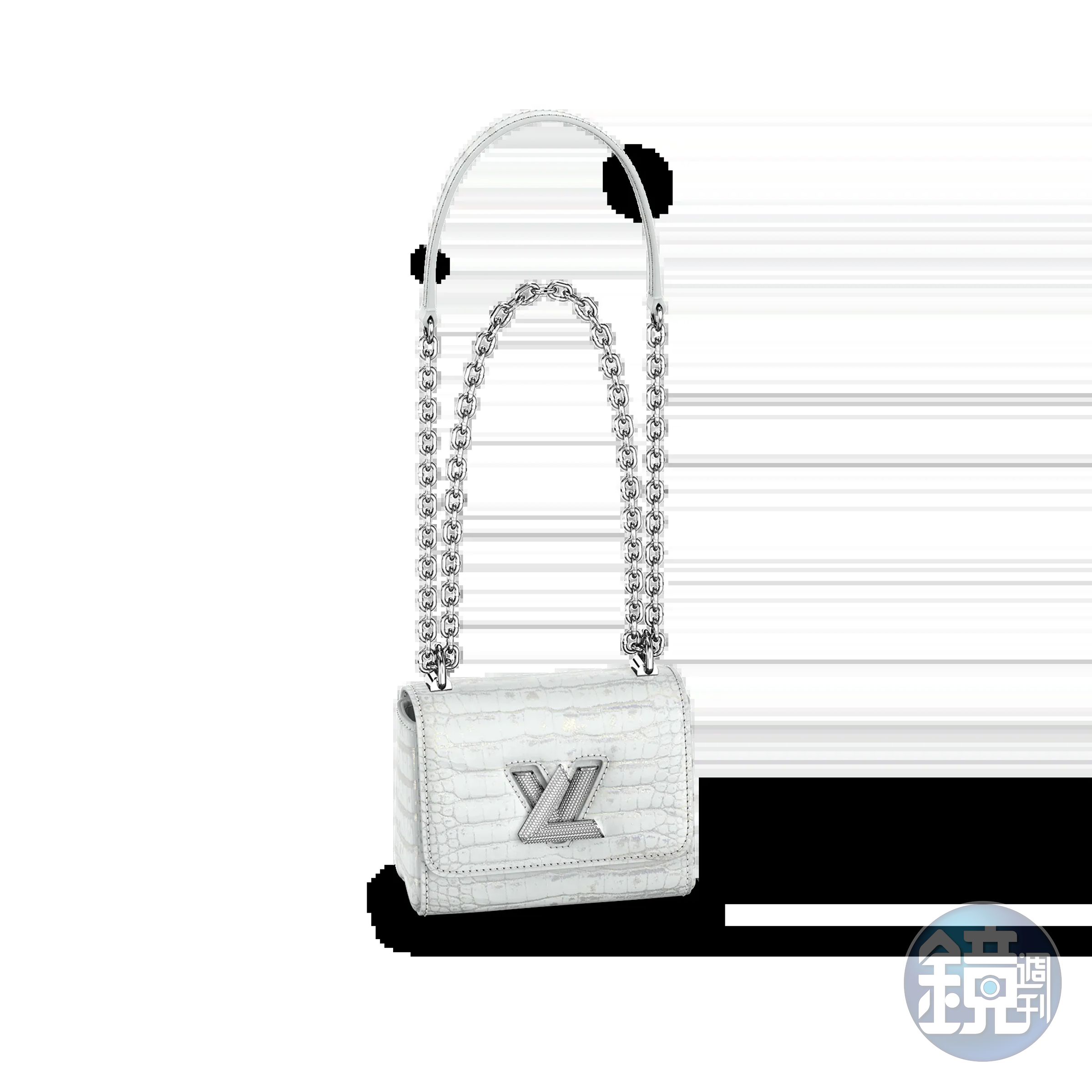 鎏金銀雪Mordore Snow Silver的女包Twist Mini。NT$675,000（路易威登提供）