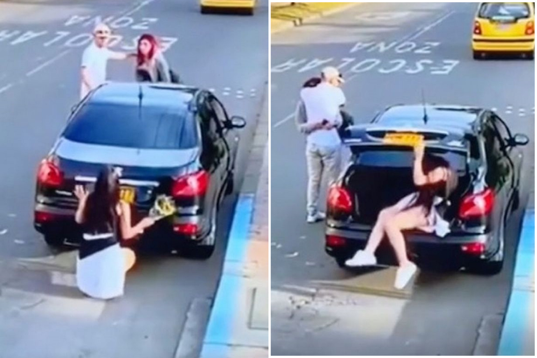 正牌女友吃醋來亂，小三「忍者隱身術」太強！近在眼前讓你找不到。（翻自《每日星報》）