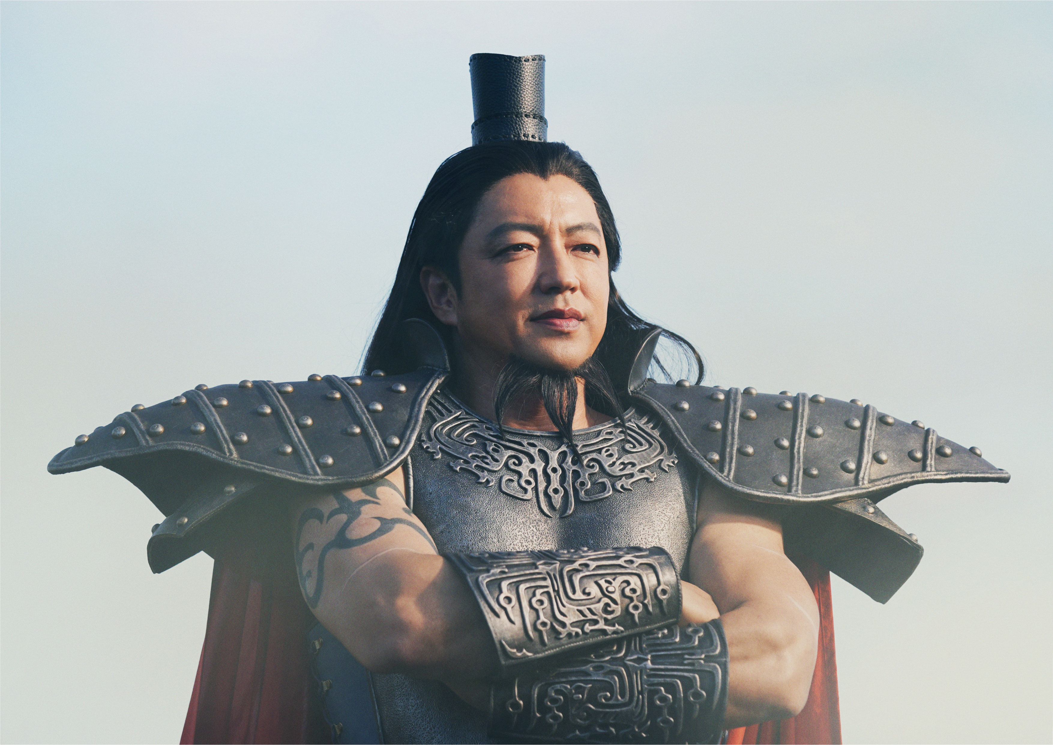 大澤隆夫在片中身材壯碩，他為戲特別增重20公斤。（翻攝自《王者天下3：命運之炎》Twitter）