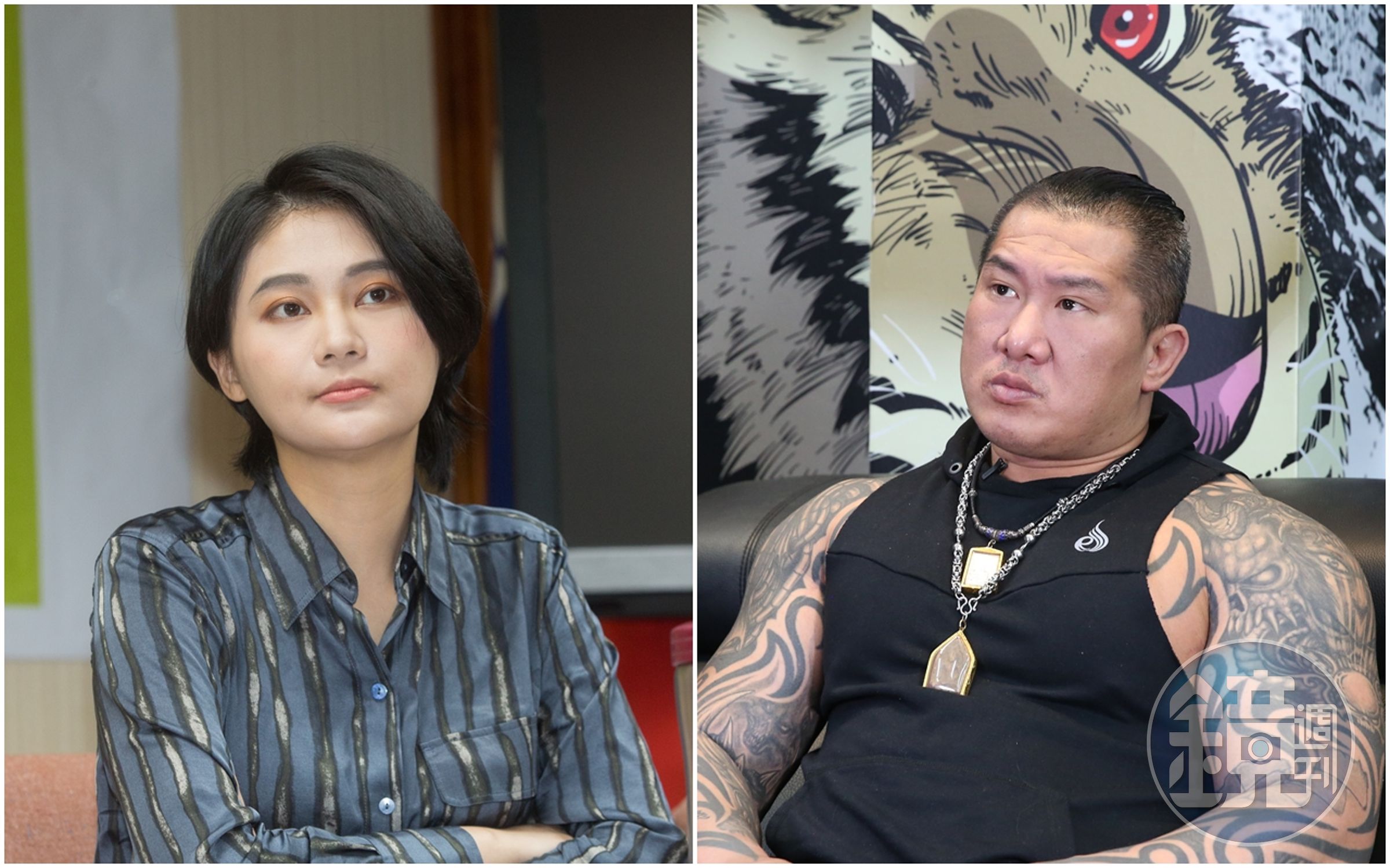 「館長」陳之漢(右)近日與民進黨立委賴品妤(左)槓上,館長昨再嗆賴「這7年她當了立委,到底做了什麼?」(合成照/本刊資料照)