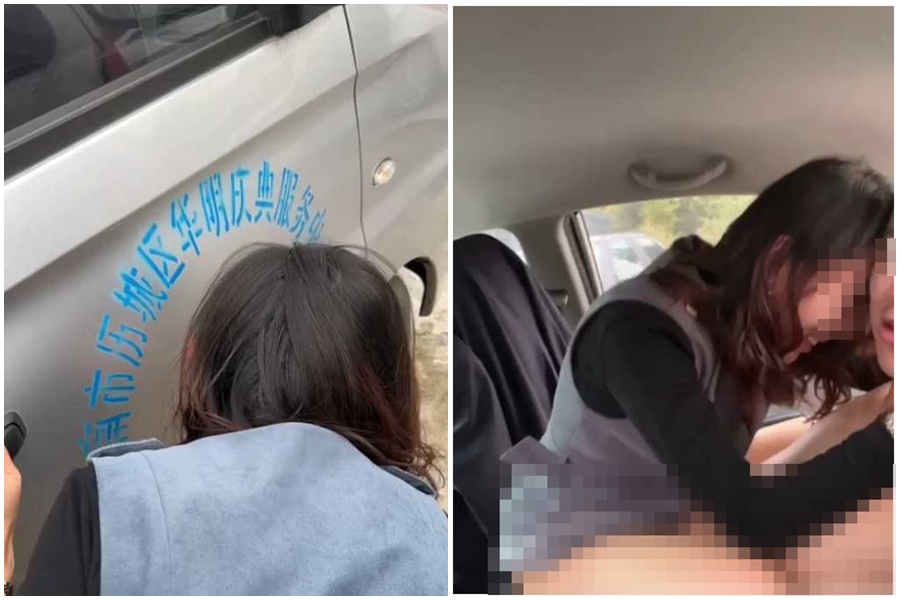 中國最近網路瘋傳一段車震影片，引發網友高度討論。（翻攝自畫面）