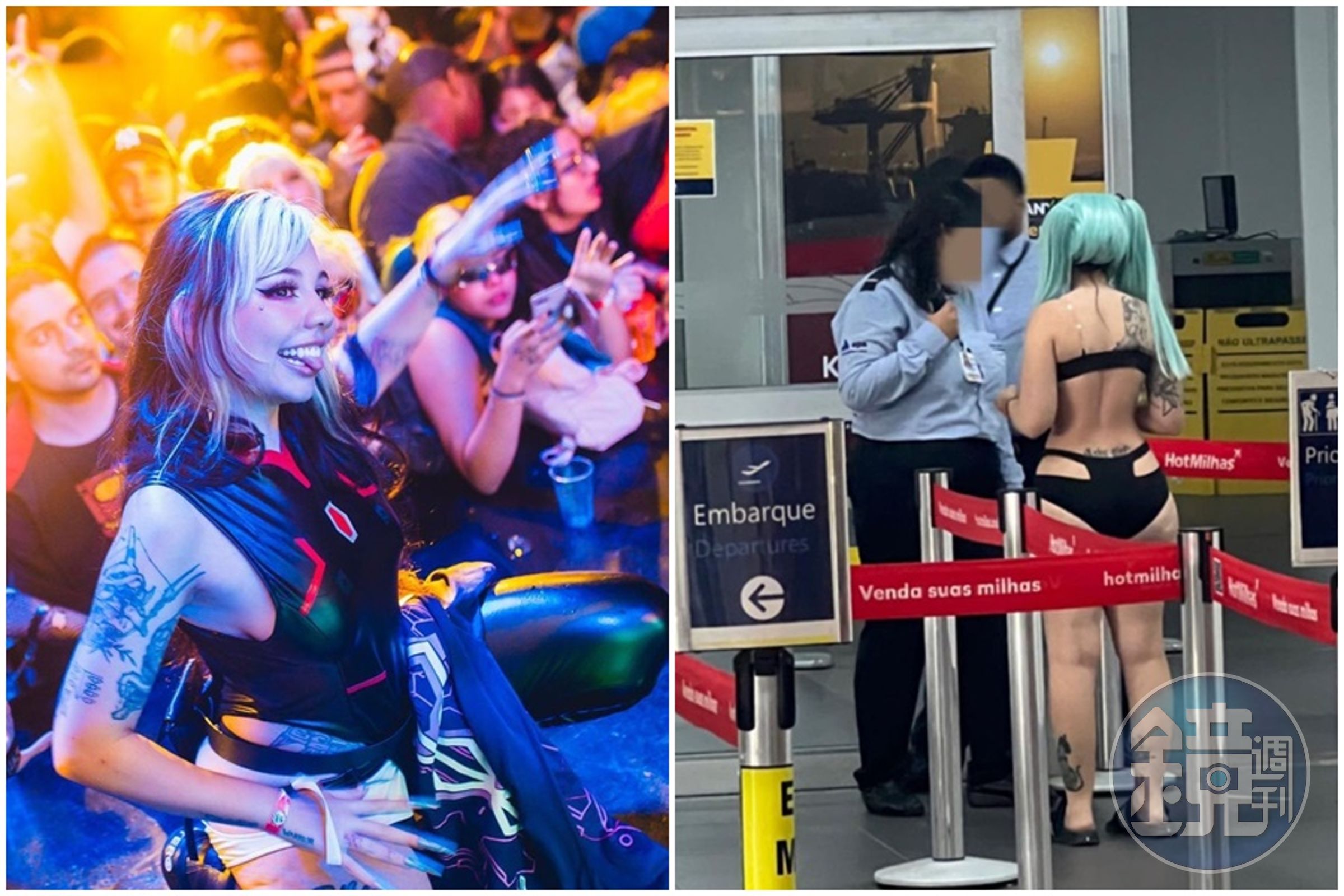 Kine-chan在IG擁有近62萬粉絲，日前穿著Cosplay服裝想登機，遭機場人員攔阻。（翻攝自kinechan2.0 IG）