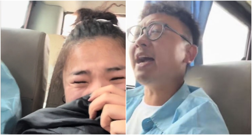 一旁友人也被醺到受不了,氣到大罵:「要死了,機關槍啊?」(翻攝抖音)