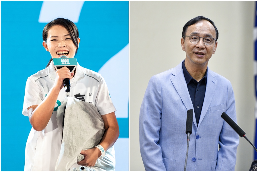 國民黨主席朱立倫強調「我還是相信法律一定要還給高虹安清白」，並為高虹安加油。（本刊資料照）