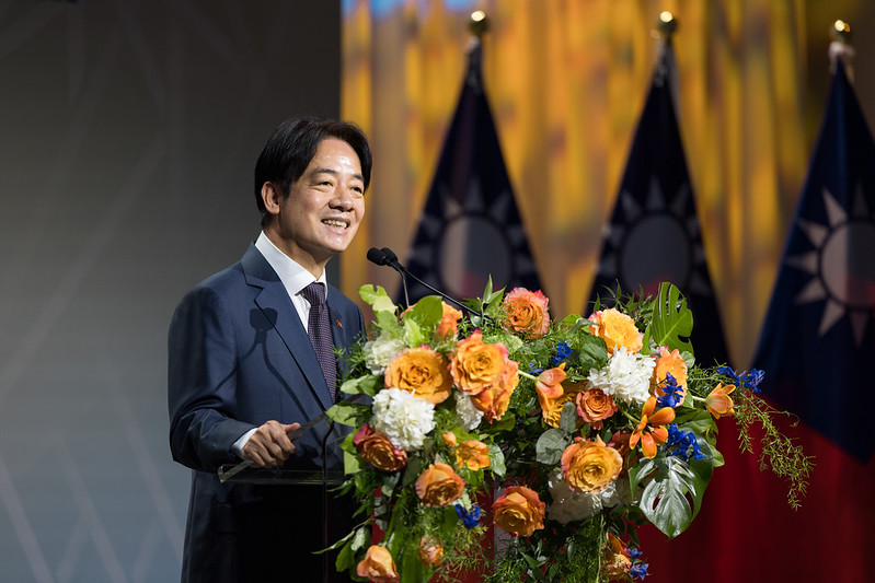 副總統賴清德過境美國紐約,與當地僑胞午宴並發表演說。(總統府提供)