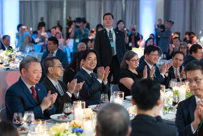 副總統賴清德過境美國紐約，與當地僑胞午宴並發表演說。（總統府提供）