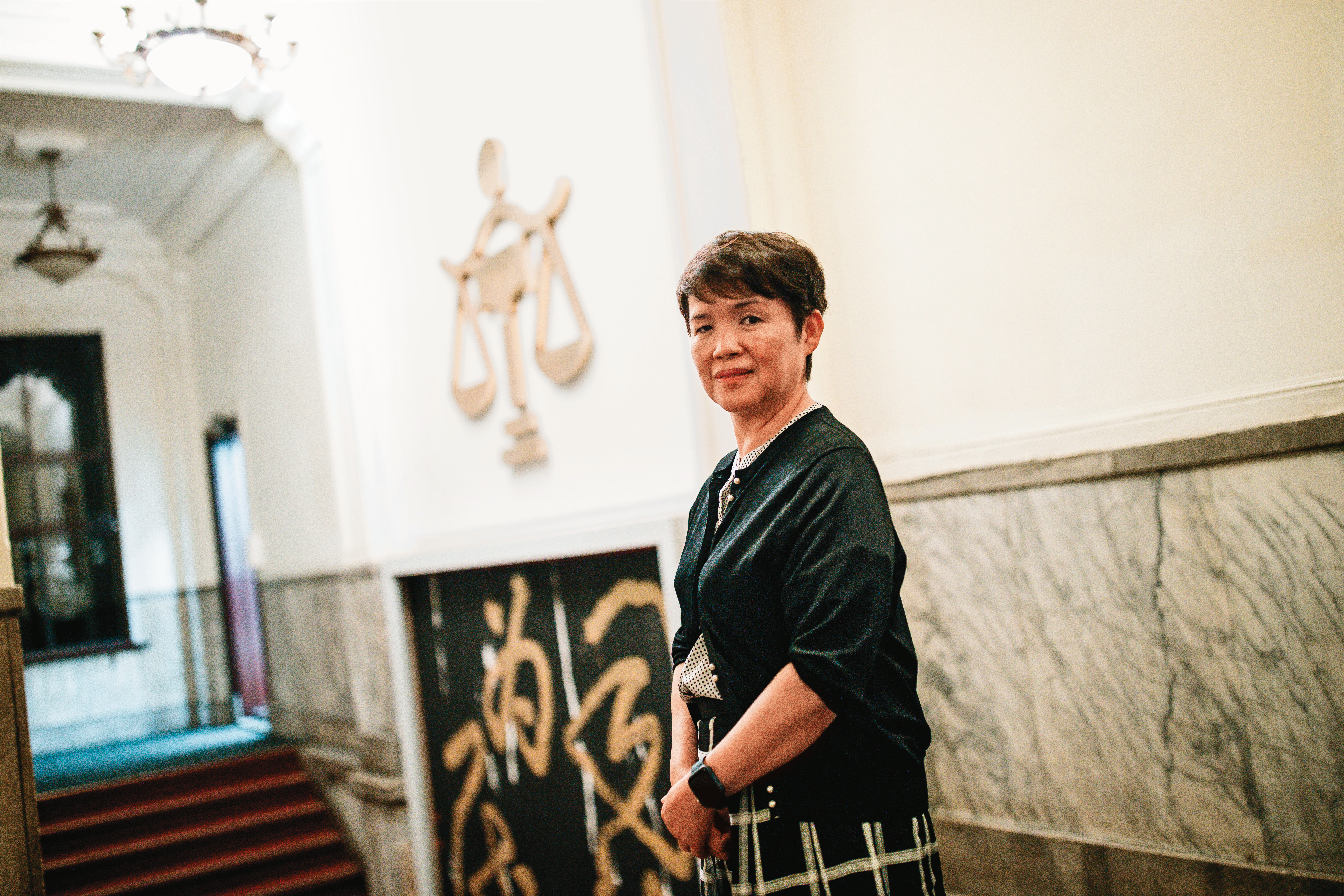 司法院少年及家事廳廳長謝靜慧（圖）、法務部保護司司長林嚞慧皆指出，性侵受害者的保護與身心恢復，也是司法的重要環節。