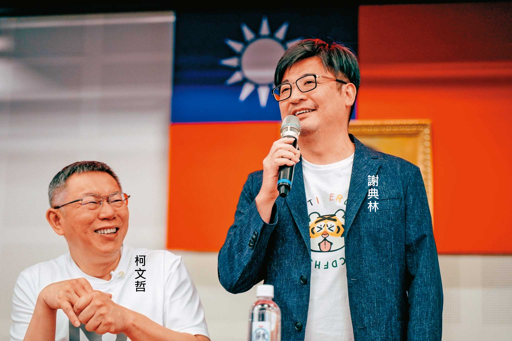 挺郭大將、彰化縣議長謝典林,始終不鬆口支持郭台銘獨立參選,檯面下仍未放棄促成「郭柯合」。(翻攝謝典林臉書)