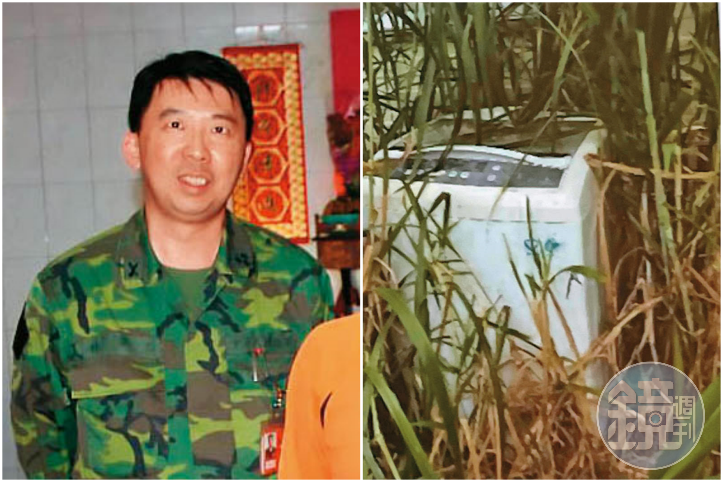 前陸軍金門防衛指揮部林姓少將參謀長（左圖），涉嫌侵吞僅7,990元的公用洗衣機（右圖），1審仍被依貪汙罪重判12年及褫奪公權3年。（左翻攝中華民國陸軍臉書、右翻攝畫面）