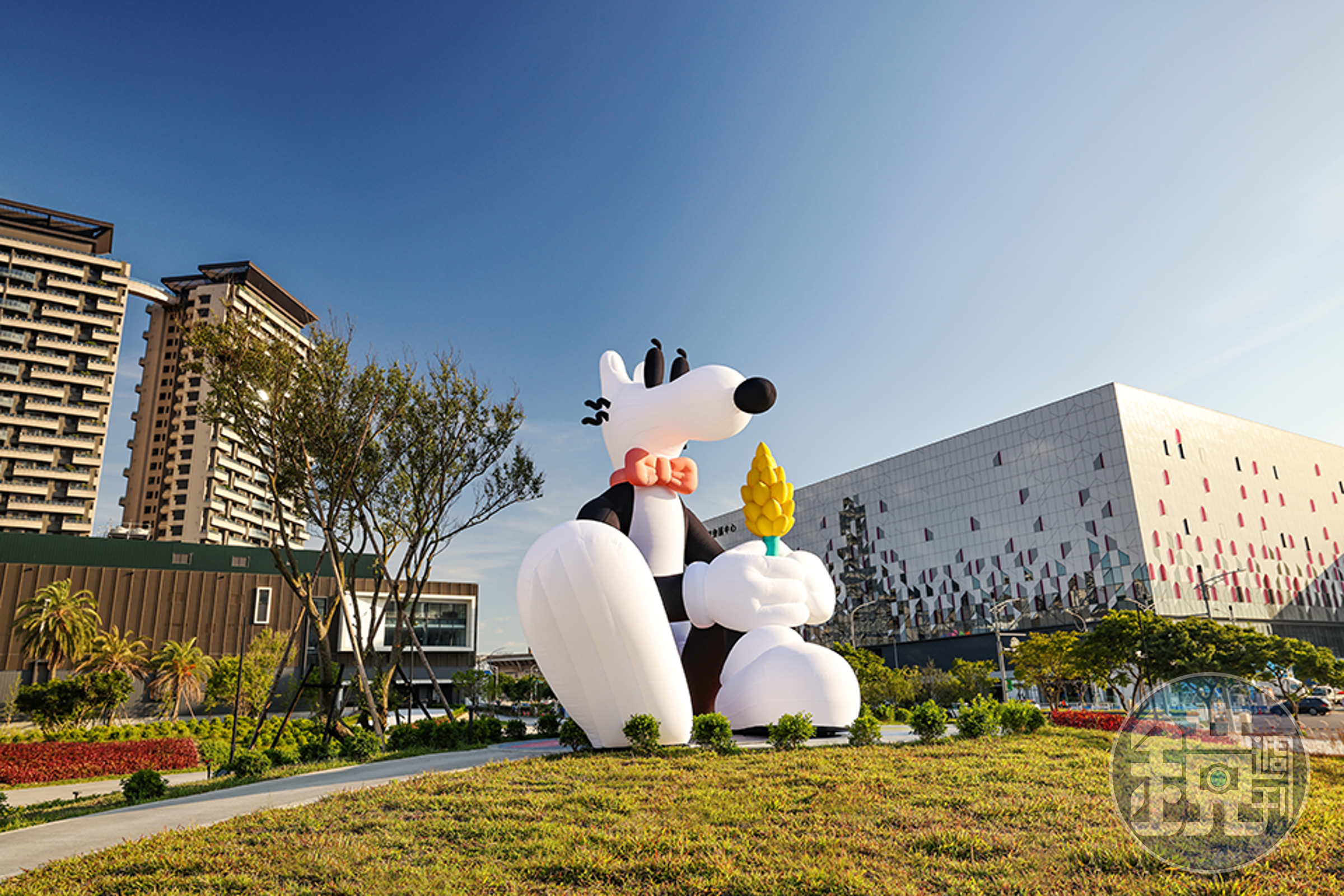 地景藝術節《Mello Travels》充氣藝術裝置作品也暫時暫停展出。（翻攝自桃園2023地景藝術節官網）