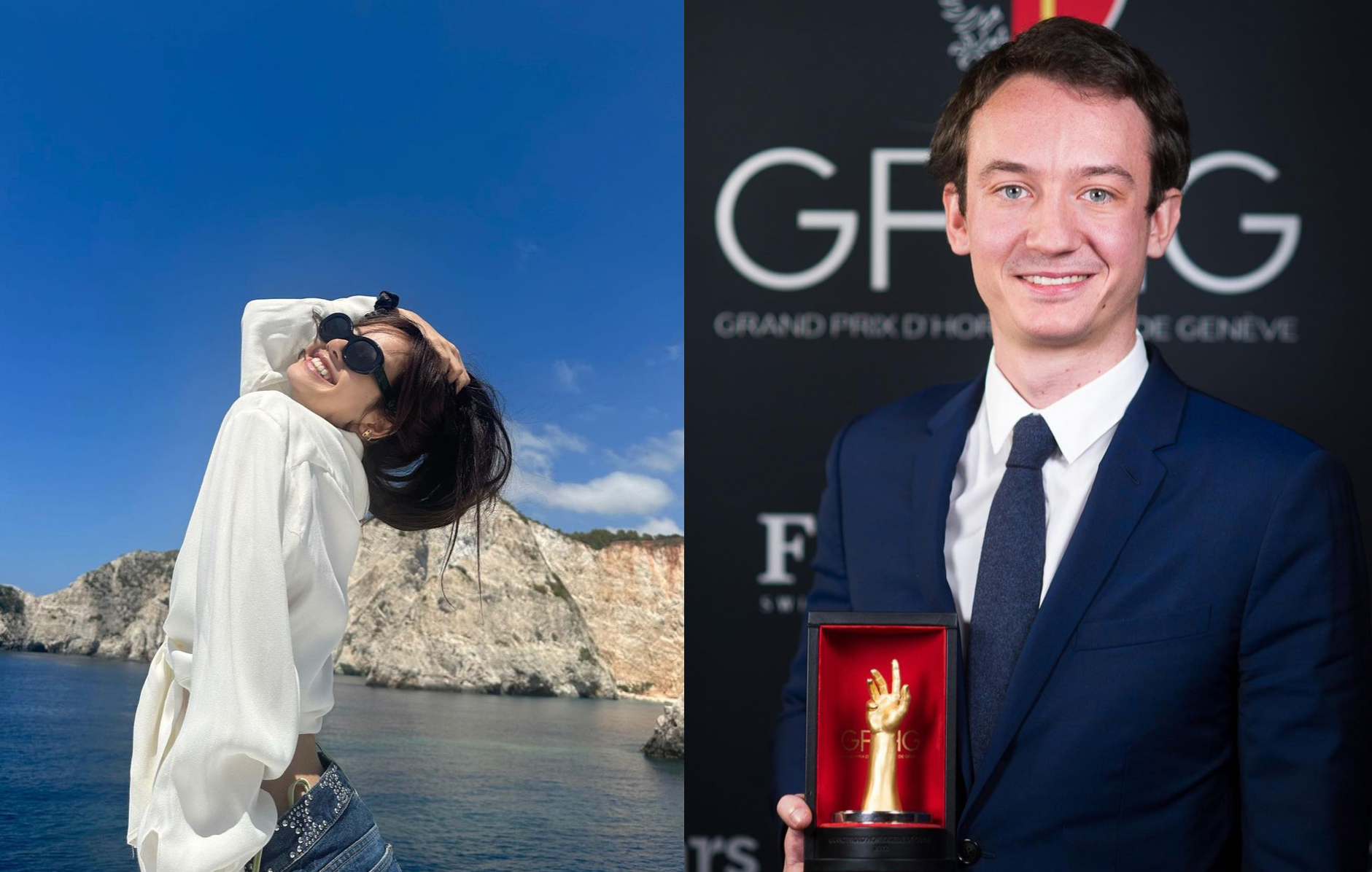 Lisa之前曬出海邊度假照，傳出是與Frédéric Arnault一家人一起家族旅遊。（翻攝自IG）