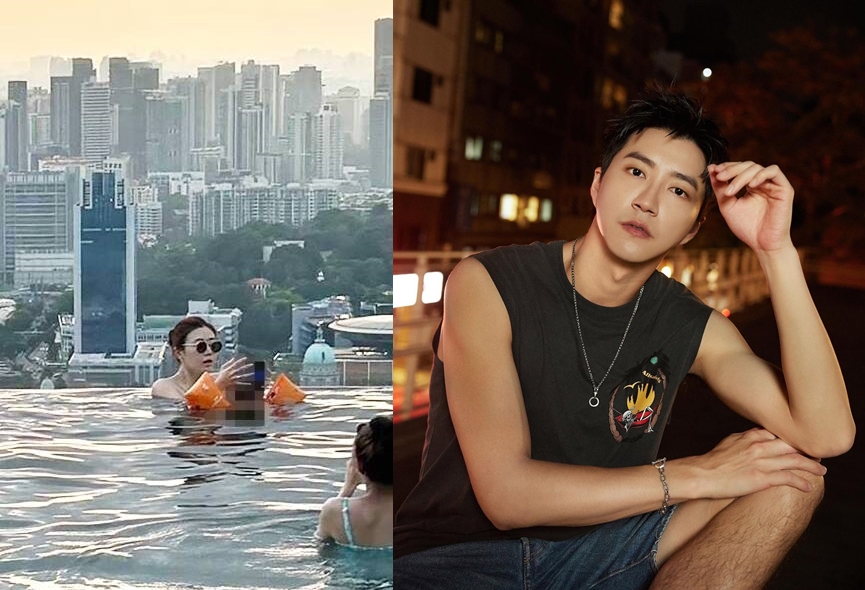 江宏傑（右）提出刑事告訴後，福原愛恐成為「國際通緝犯」，好在她之前1年被算出有3千萬的收入，暫居新加坡應該還能過得頗好。（翻攝網路）