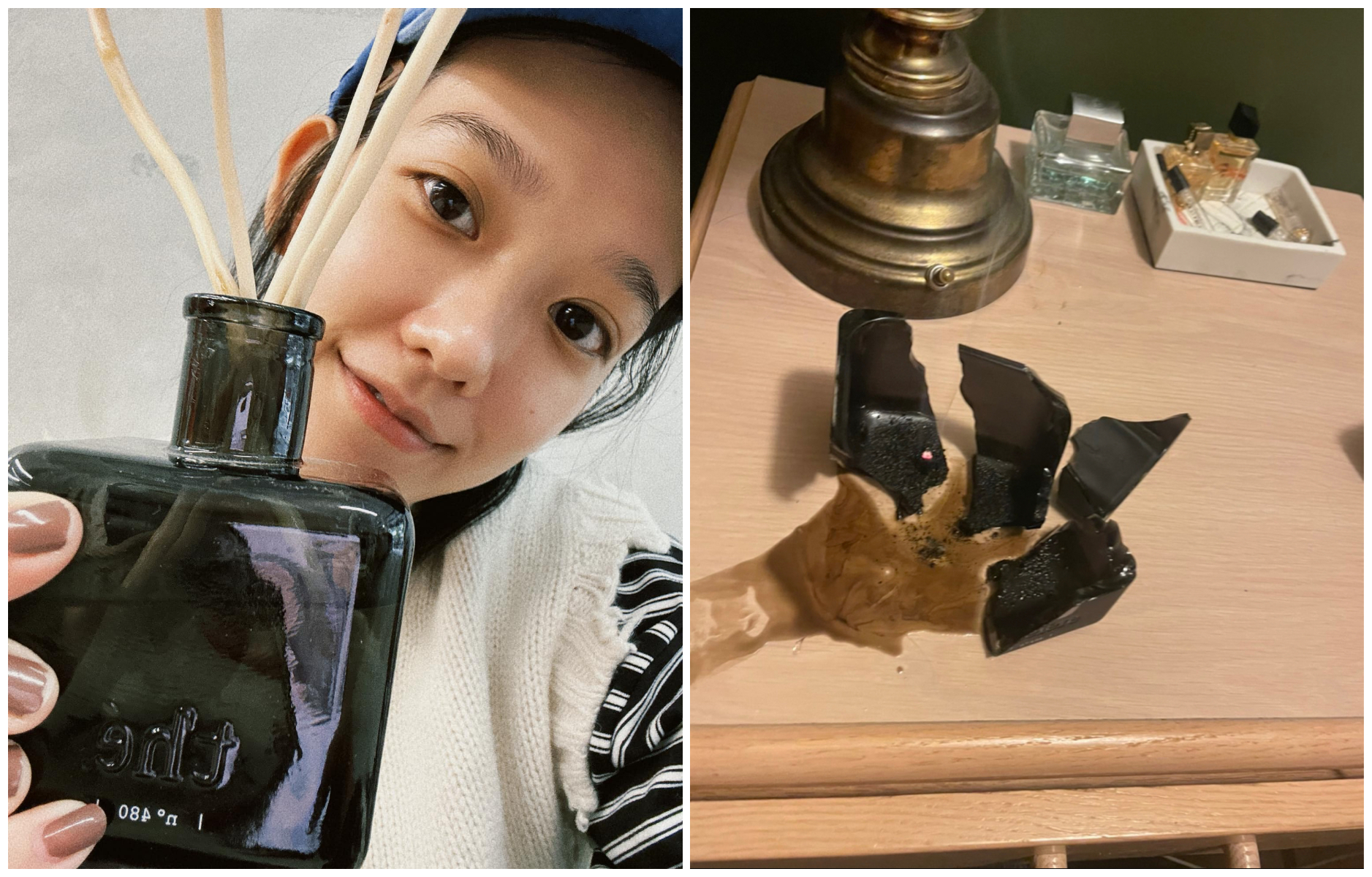 孟耿如自創蠟燭被控爆炸起火。（翻攝孟耿如臉書、PTT）