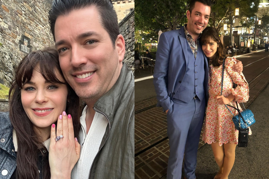 《戀夏500日》女星柔伊黛絲香奈被求婚成功，情定交往4年的男友。（翻攝自@zooeydeschanel IG）