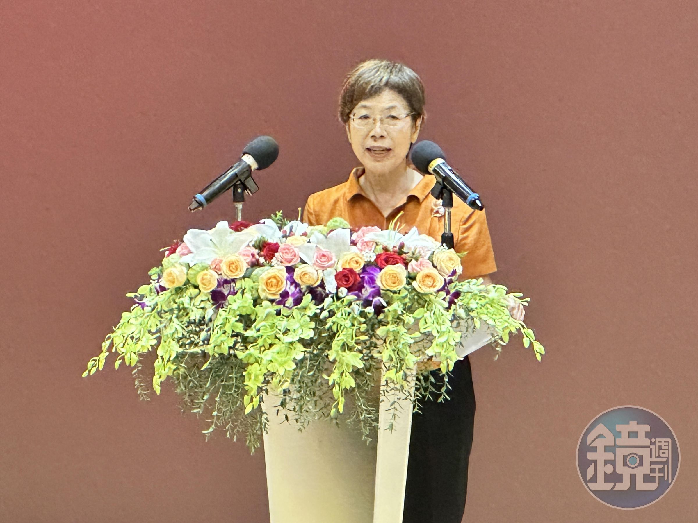 全國律師聯合會理事長尤美女致詞，從人民角度出發，獲最多掌聲。