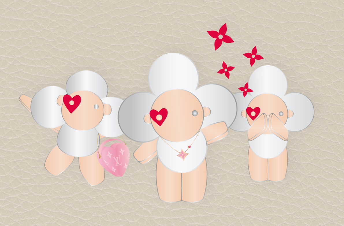 LOUIS VUITTON七夕情人節限定貼圖以品牌吉祥物Vivienne為靈感。（路易威登提供）