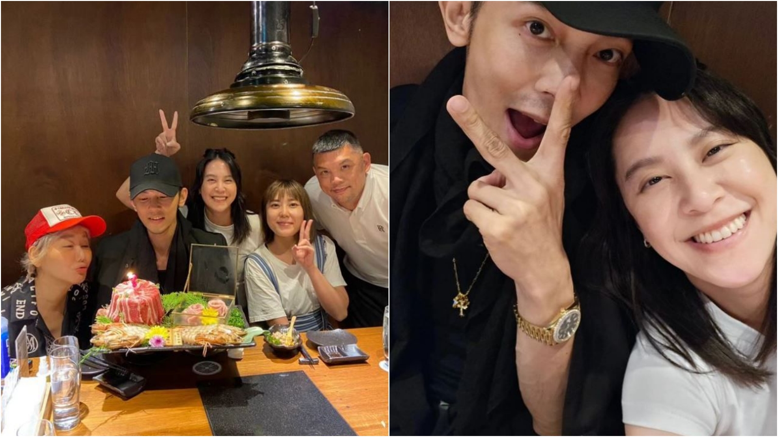 汪東城、藍心湄、黃小柔等人開心慶生。黃小柔在「終極」演出汪東城的妹妹。（翻攝自黃小柔IG）