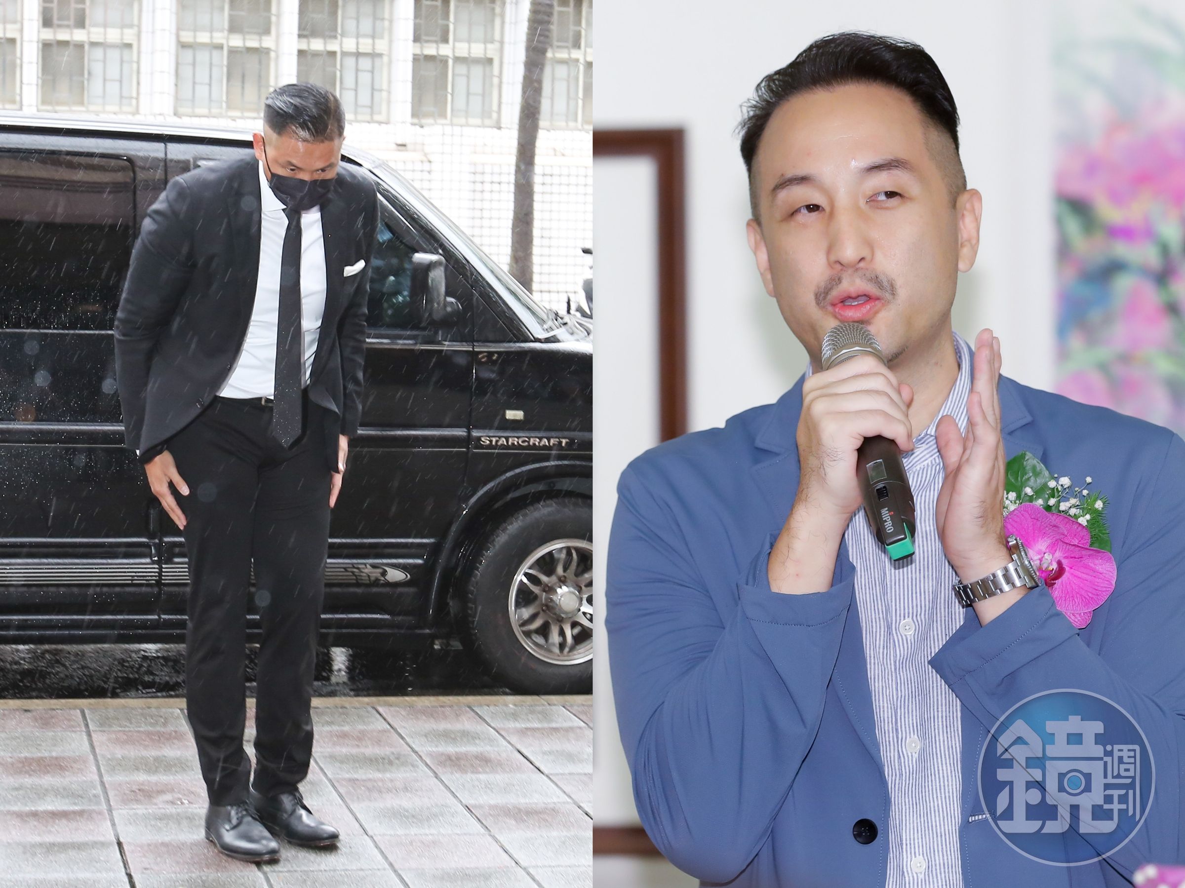 雖然黑人（左）就算出庭也被罵爆，不過唐志中依然力挺。（本刊資料照）