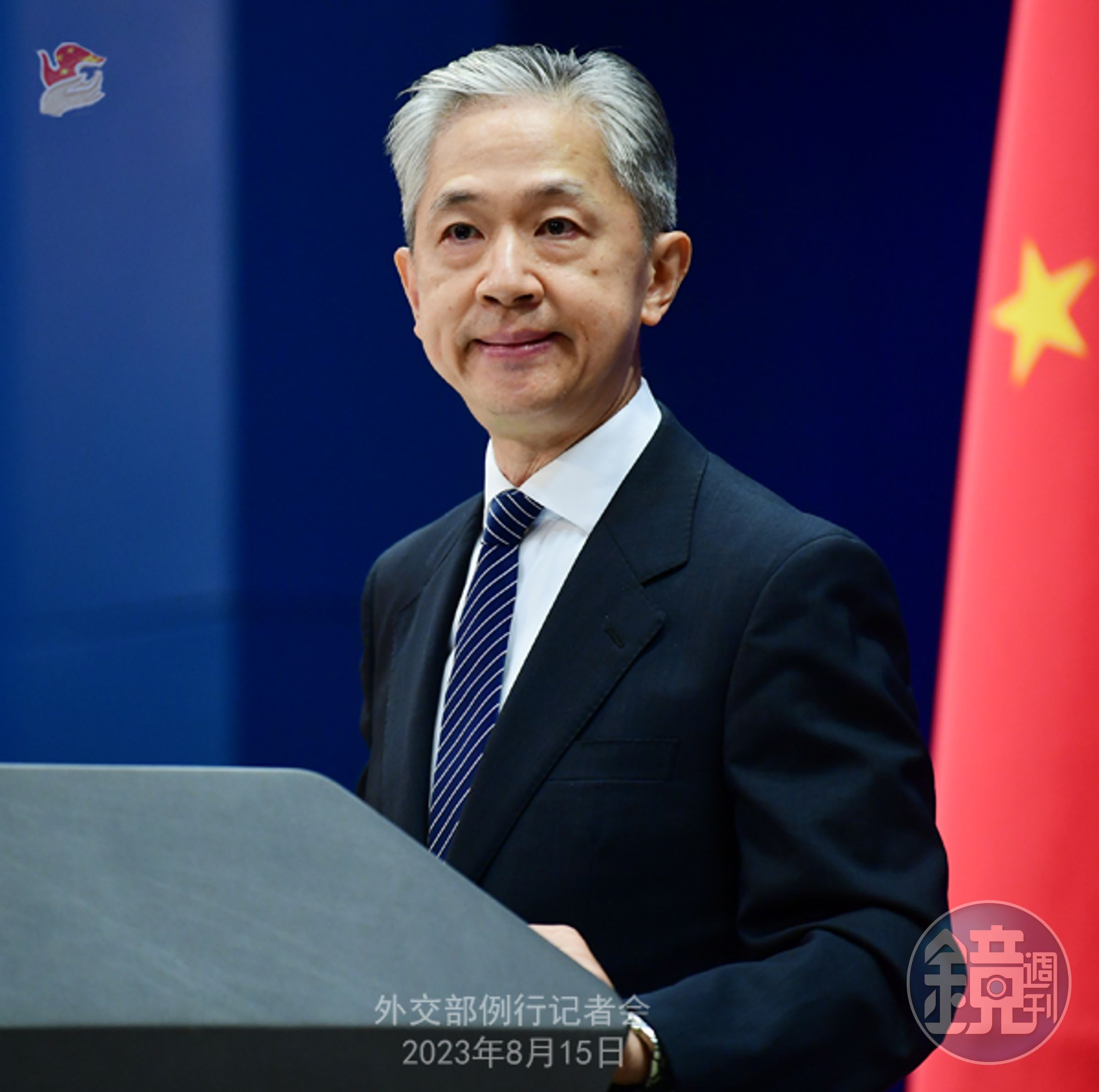 中國外交部發言人汪文斌與中國駐美國大使館說詞相去不遠。(翻攝自中國外交部官網)