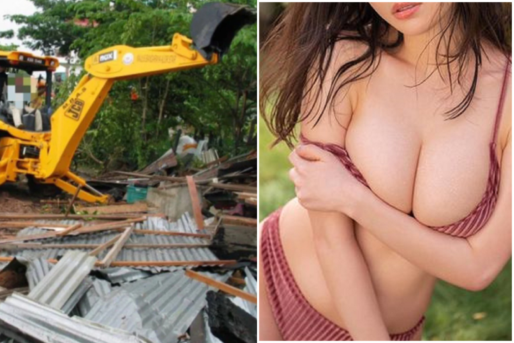 窮小子娶富家女「用完即丟」，出軌小三占地蓋房後離婚！正宮復仇太狂啦。（翻自《中國報》+示意圖）