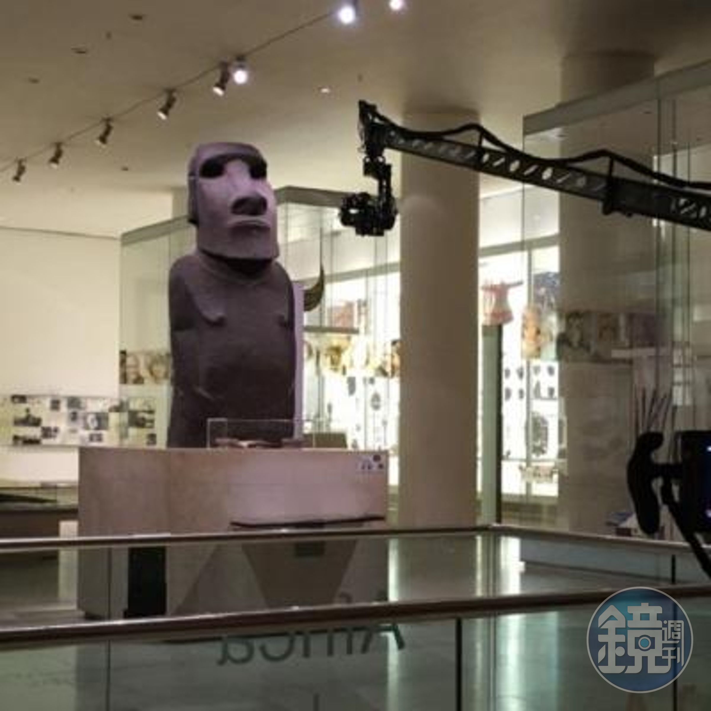 大英博物館館藏的摩艾石像。（翻自大英博物館官網）