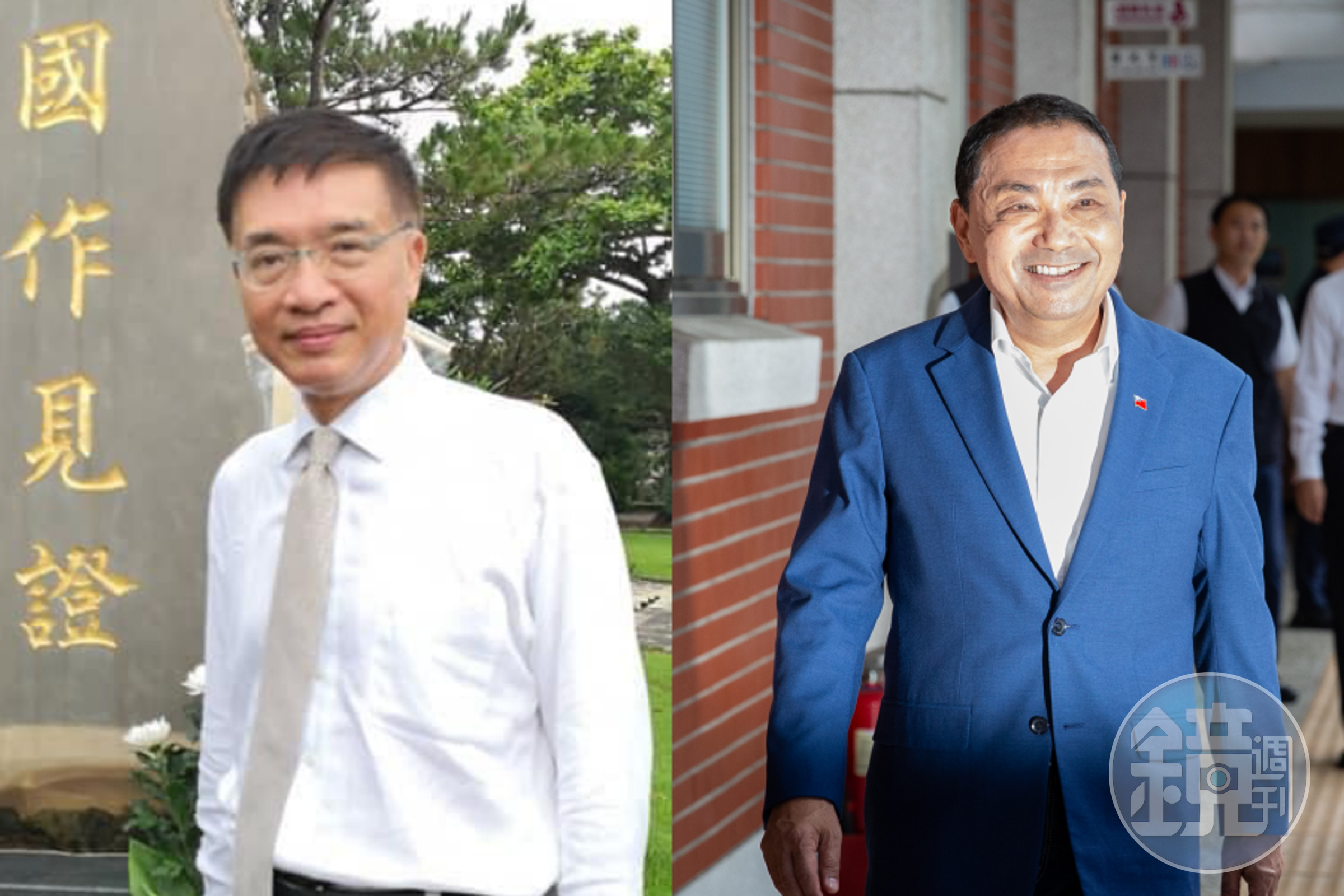 媒體人胡忠信（左）日前上節目稱侯友宜（右）接受日媒訪問稱自己是「Republic of China man」，侯辦要求道歉。（翻攝自胡忠信臉書、本刊資料照）