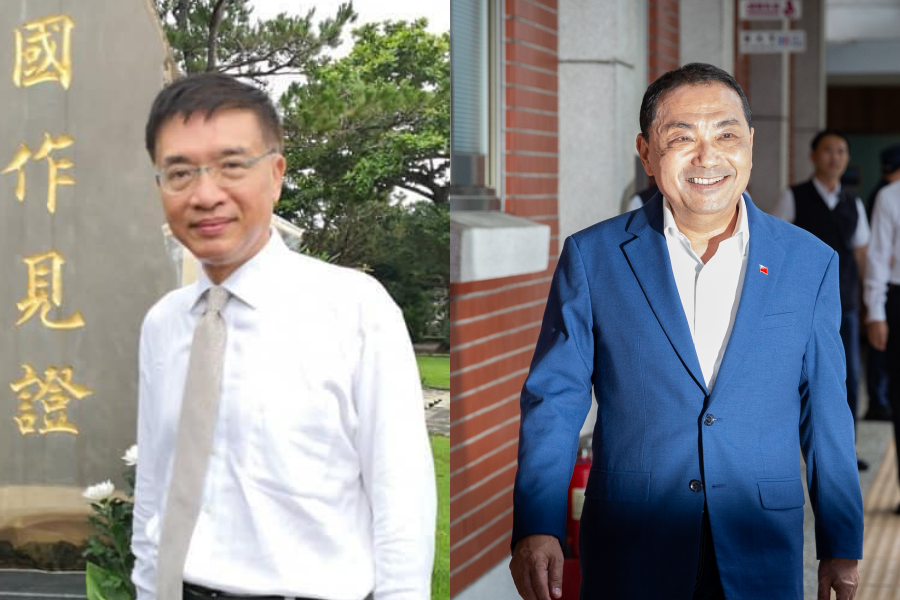 媒體人胡忠信（左）日前上節目稱侯友宜（右）接受日媒訪問稱自己是「Republic of China man」，侯辦要求道歉。（翻攝自胡忠信臉書、本刊資料照）