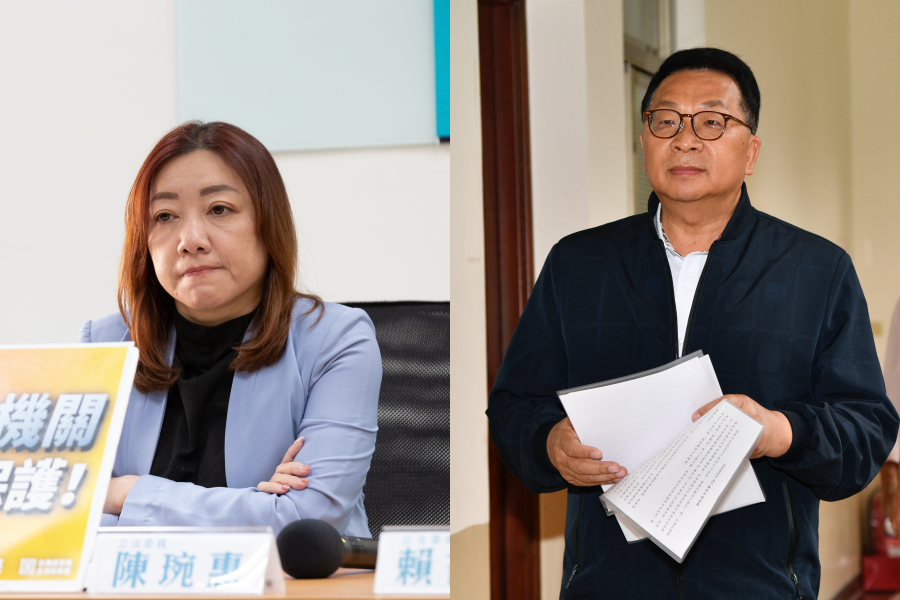 立委陳琬惠（左）今爆陳歐珀（右）曾幫im.b詐騙案主嫌曾耀鋒喬停車場租金，不過陳歐珀稱是單純的選民服務。（本刊資料照）