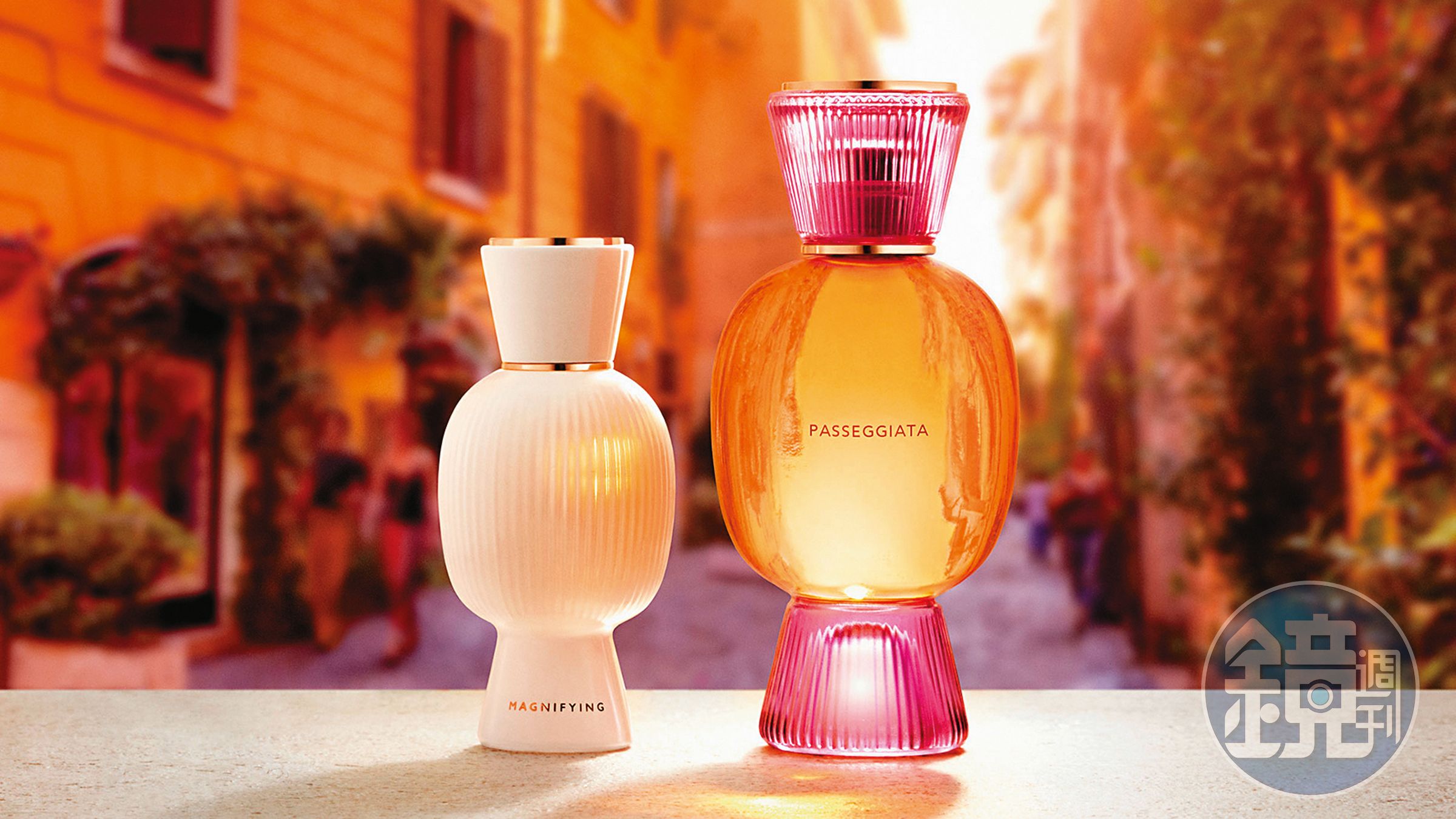 Passeggiata日不落漫享淡香精 NT$8,975／100ml、NT$6,125／50ml （寶格麗提供） 