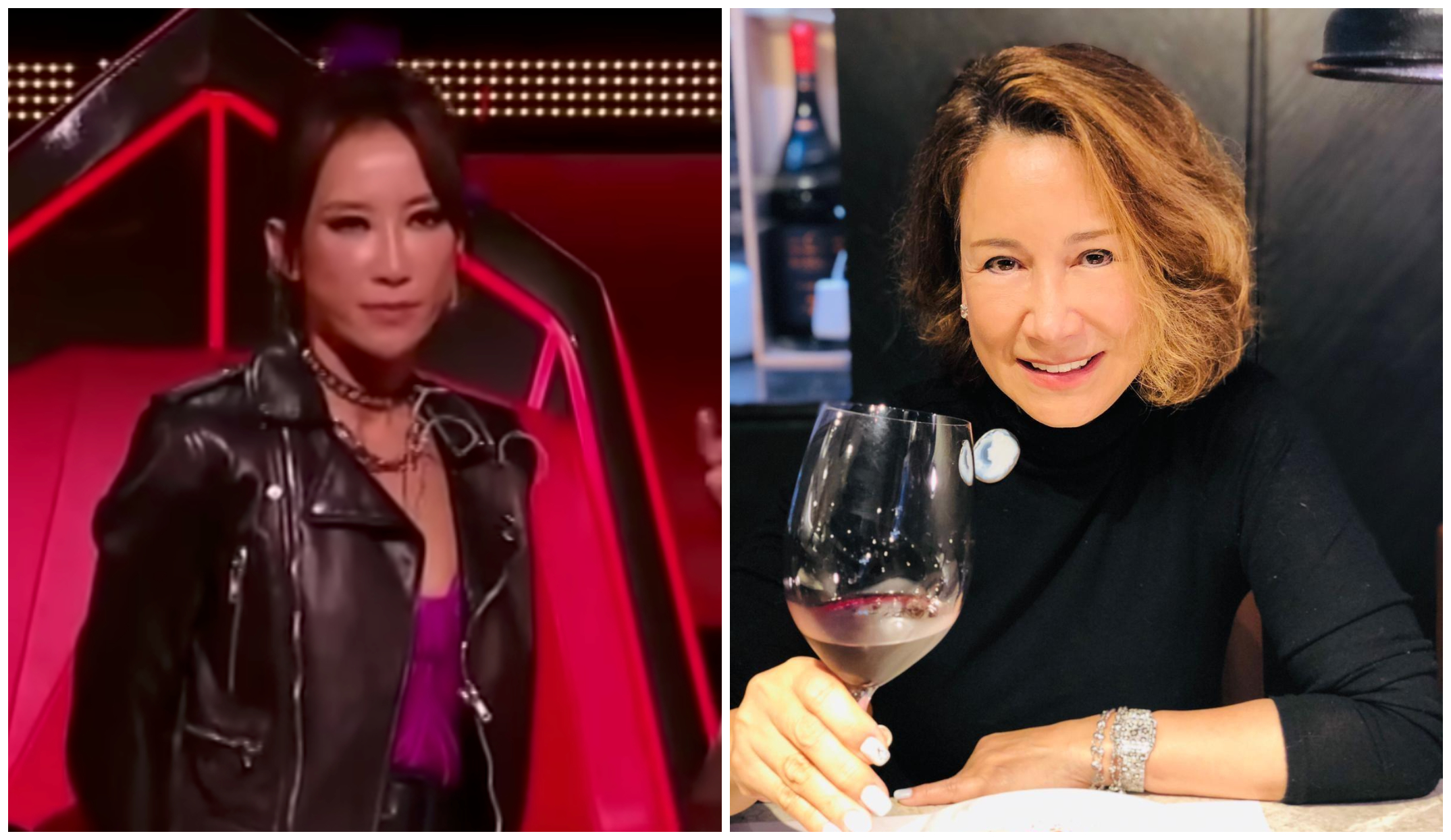 甄妮（右圖）心疼李玟（左圖）在《中國好聲音》遭節目組羞辱。（翻攝珍妮臉書、微博畫面）