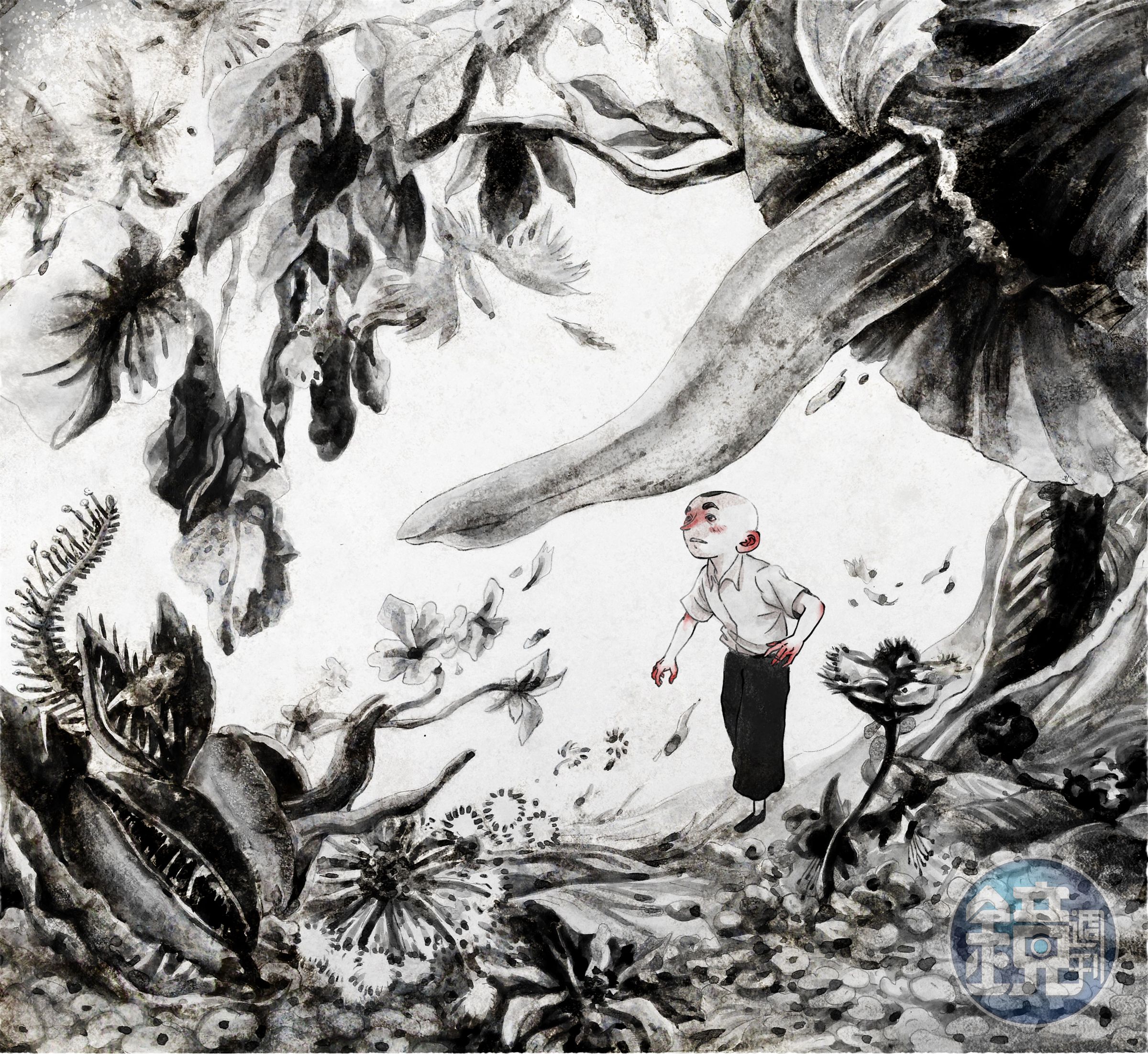 吳識鴻能將抽象、富含寓意的文字轉化成圖像,是《OKEN:詩的端倪》一大特色。(目宿媒體提供)