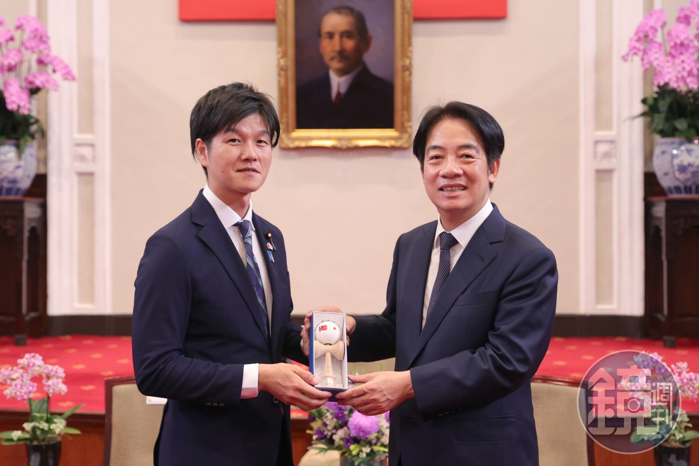 賴清德副總統今(21日)在總統府接見日本自民黨青年局海外研修團。(總統府提供)