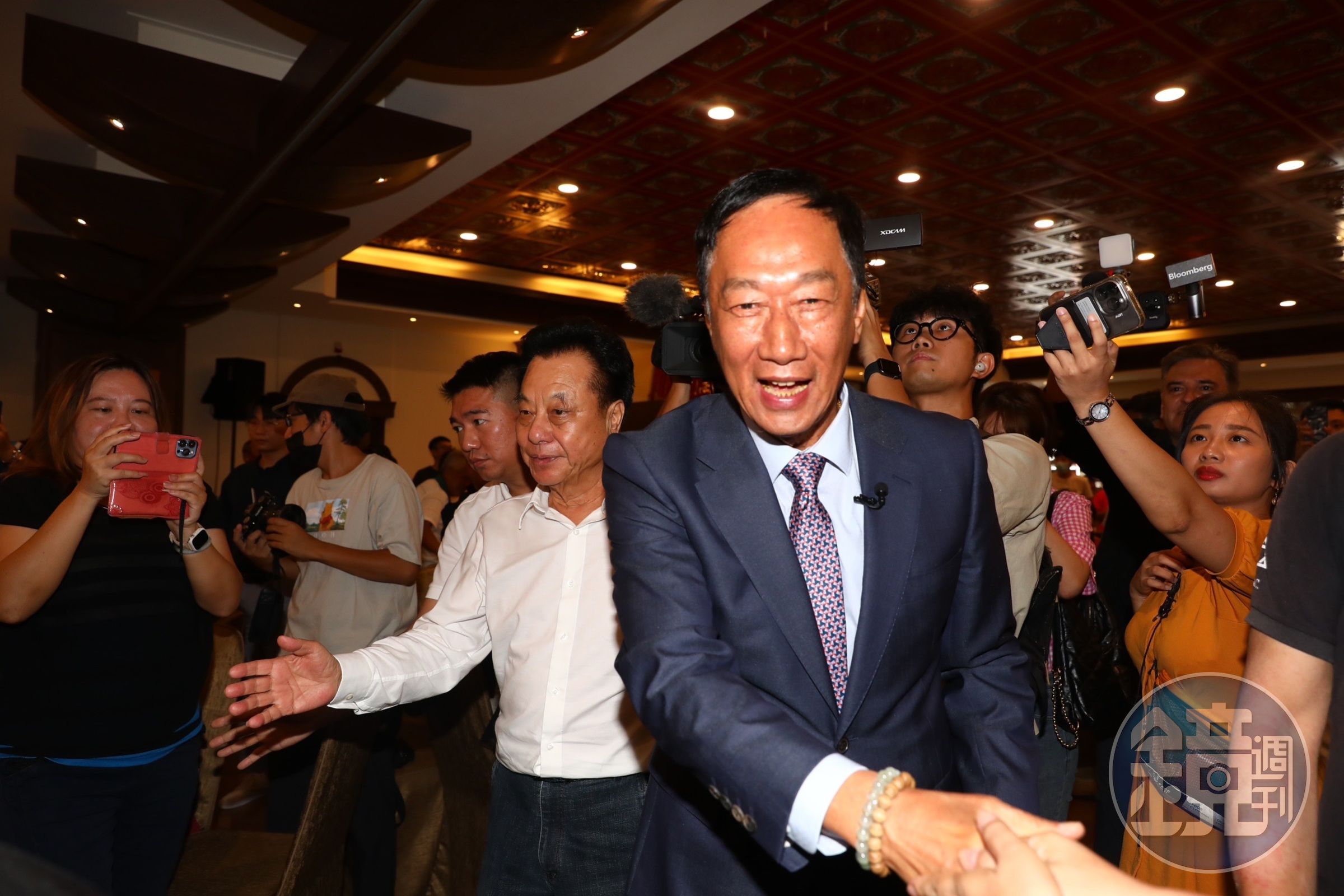 郭台銘今(22日)赴離島金門縣,出席「主流民意大聯盟」造勢。