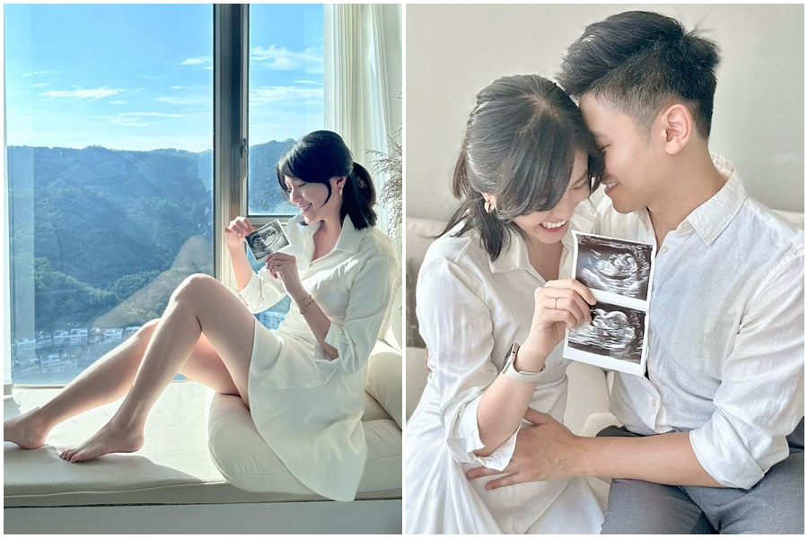 美女主播陳柔安在七夕報喜，宣布與老公迎來愛的結晶「小年糕」。（翻攝自陳柔安臉書）
