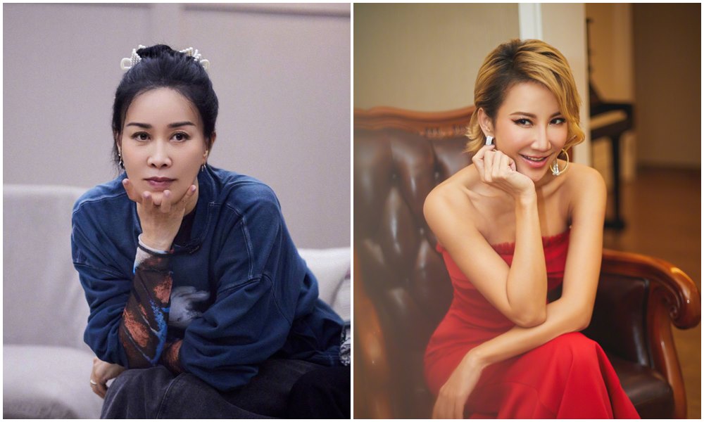 李玟（右圖）生前遭《中國好聲音》霸凌，擔任該節目導師的那英（左圖）也遭牽連。（翻攝微博）