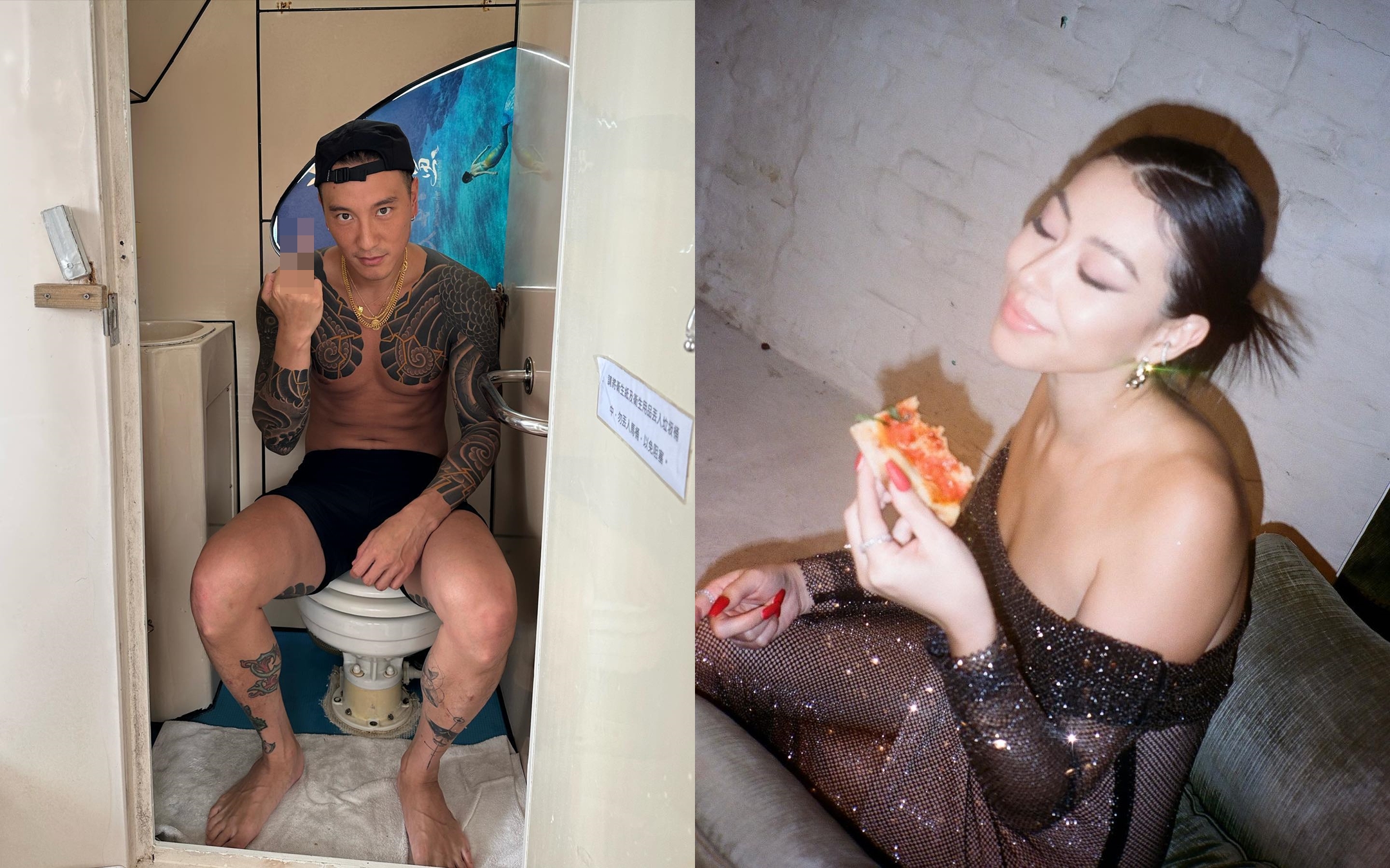 王陽明（左）、蔡詩芸（右）對於婚變一事相當低調導致眾說紛紜。（翻攝自IG）