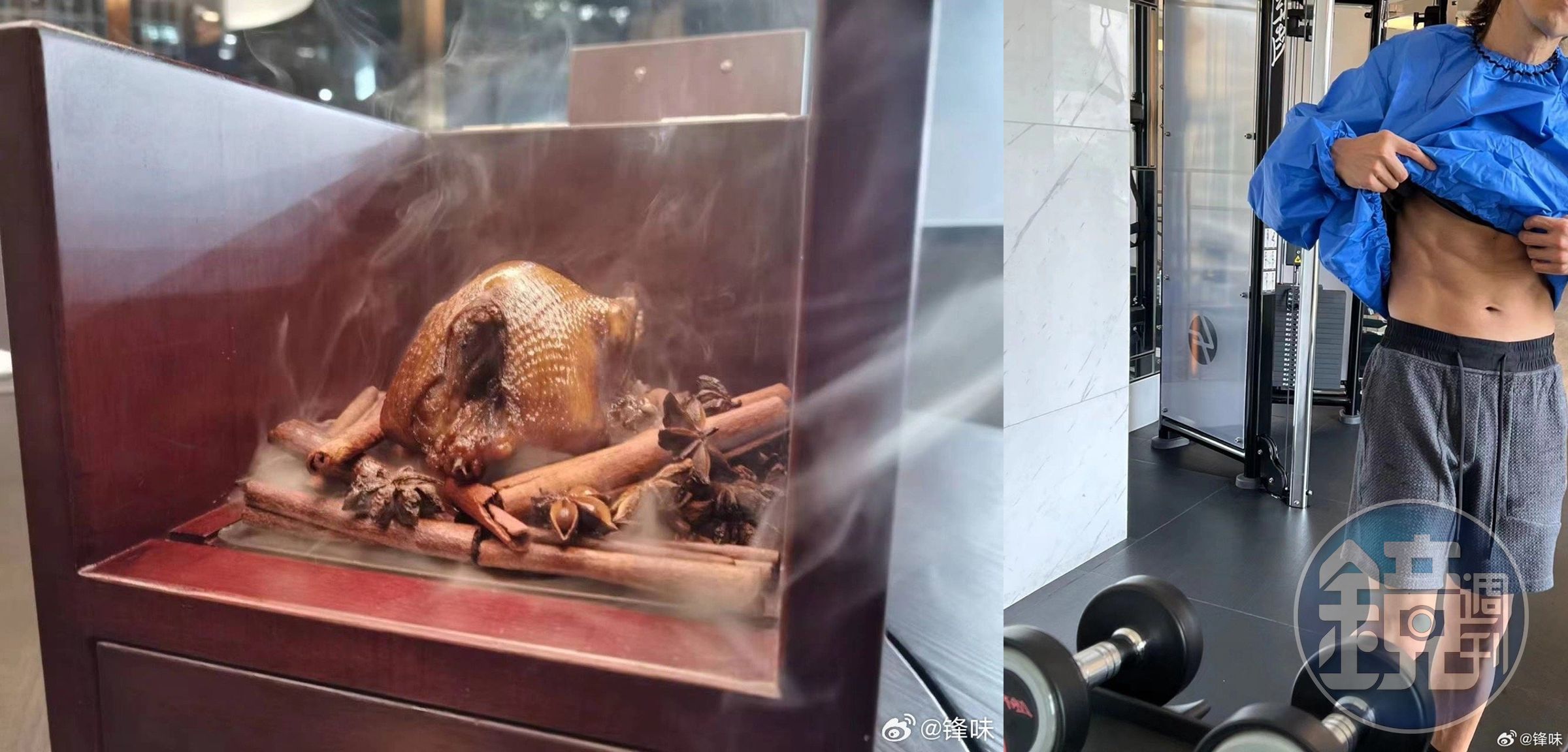 兒子開始有了八卦,謝霆鋒則曬出乳鴿及腹肌照,無意在公開平台關心兒子是否談戀愛。(翻攝自鋒味微博)