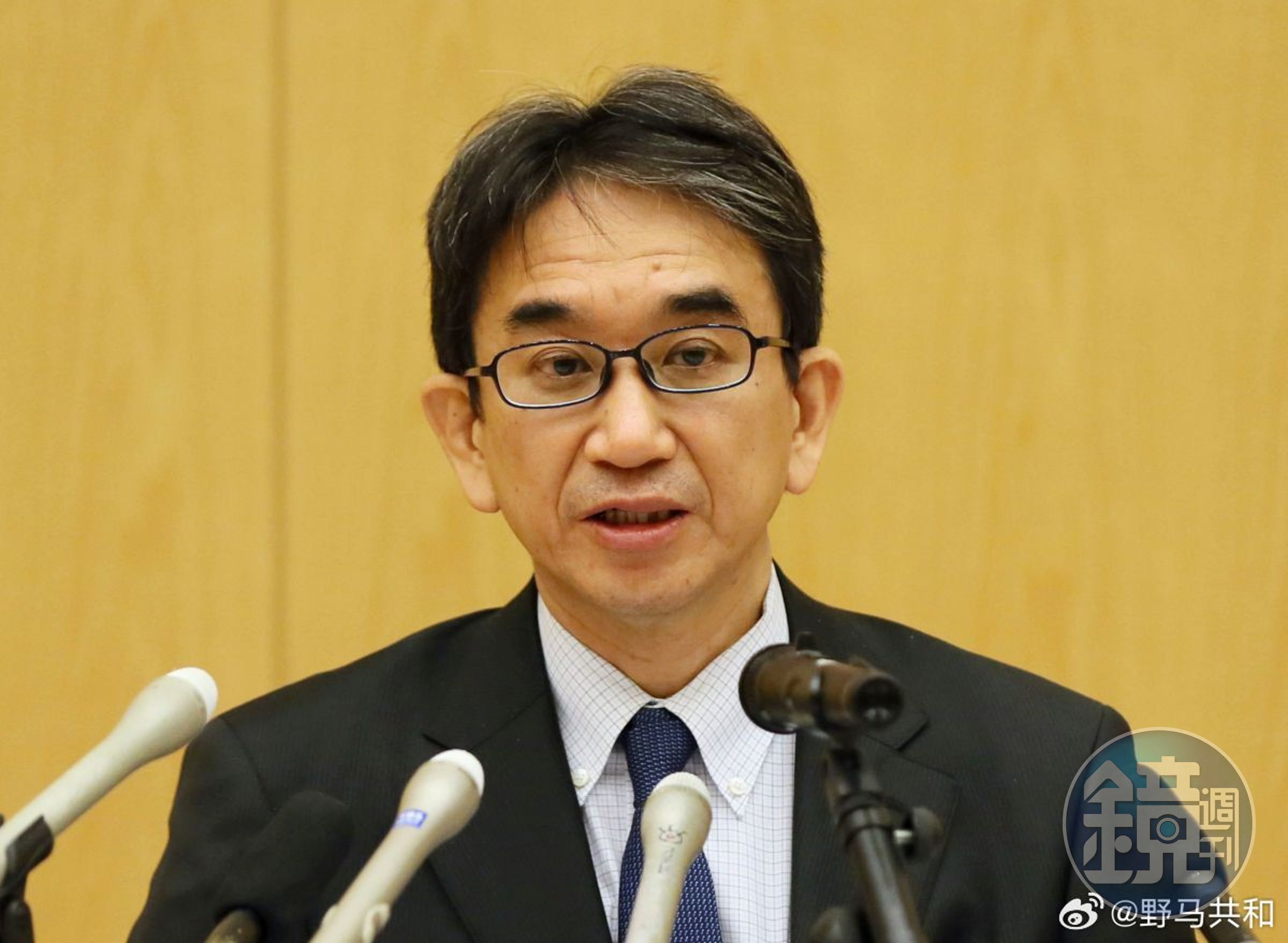 中國副外長孫衛東召見日本駐中國大使垂秀夫(圖)表達抗議。(翻攝自微博@野馬共和)