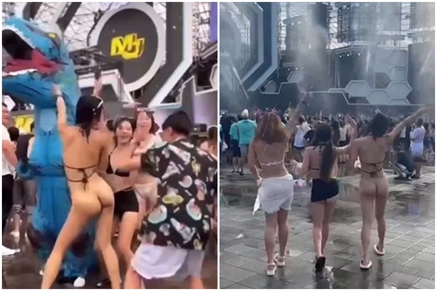 「一條線」比基尼因有遮等於沒遮，讓大票網友暴動。（翻攝自當事人IG）