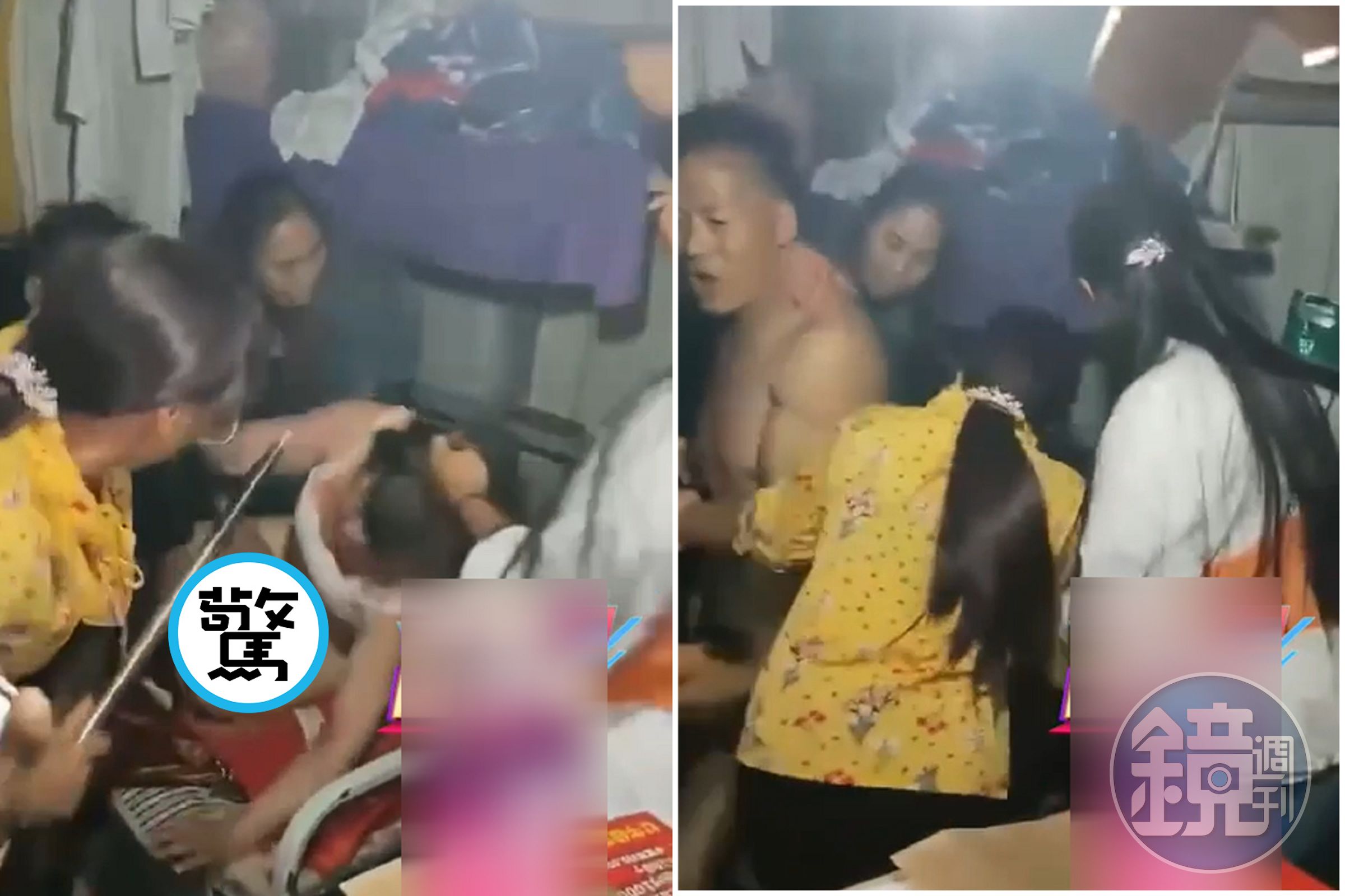 愛睡小三就讓一群大媽給你上！偷吃夫絕頂高潮之際，慘被正宮捉姦在床圍攻。（翻自《51吃瓜網》）