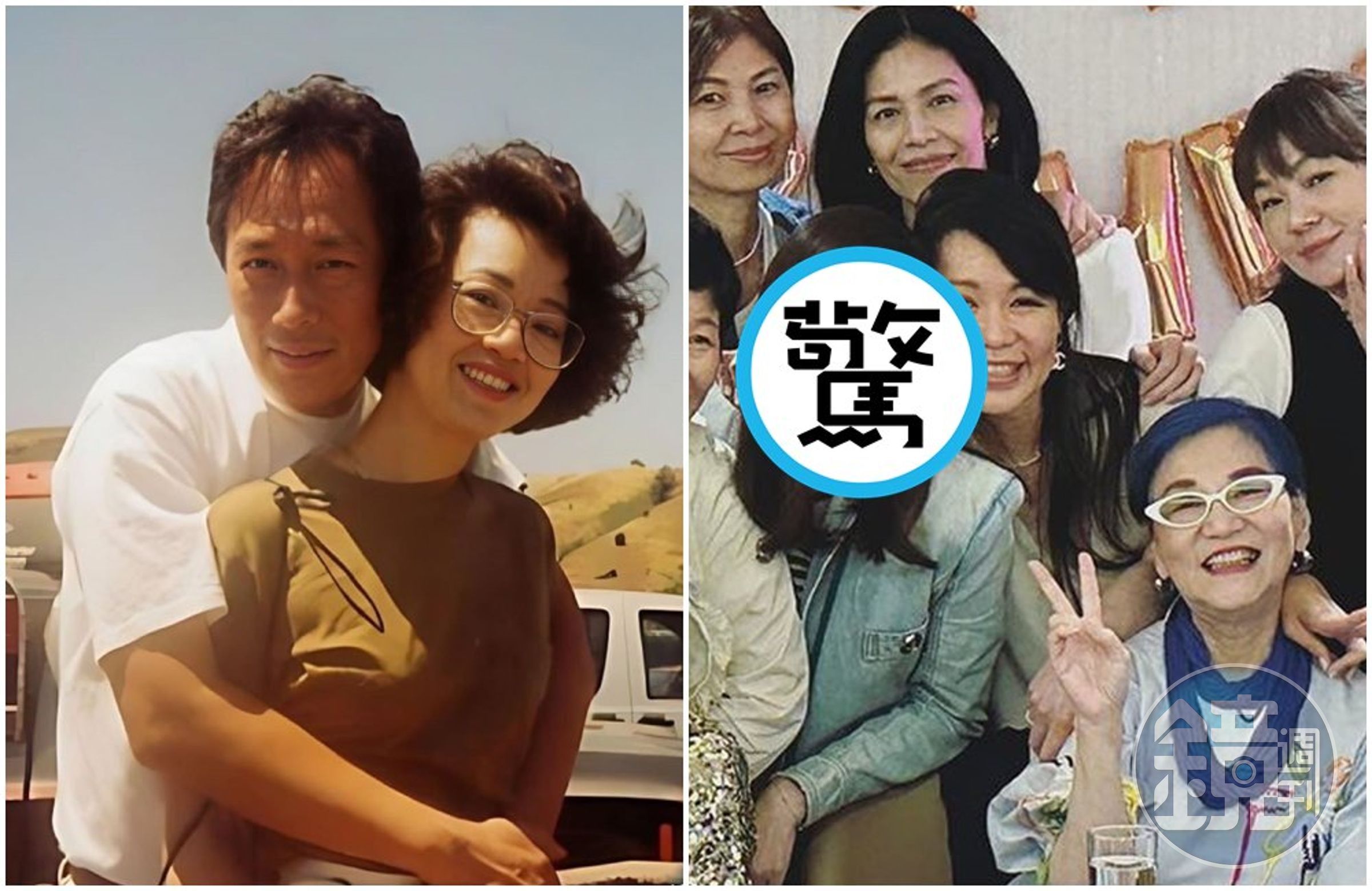郭台銘在七夕貼出與亡妻的林淑如合照,曾馨瑩(右圖)則幫張小燕過生日。(翻攝郭台銘臉書/vickytung076 IG)