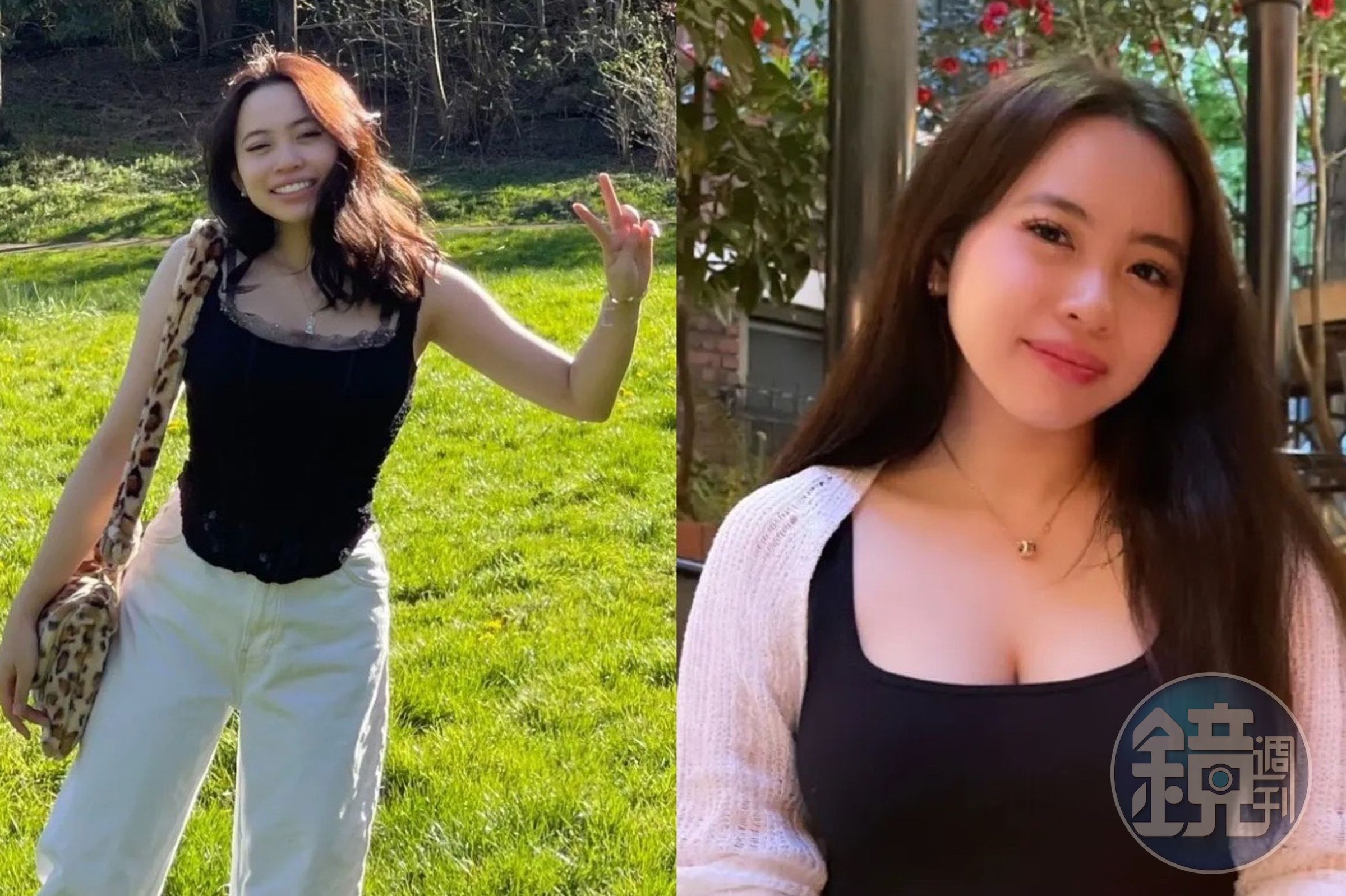 一名21歲女大生安吉莉娜為了阻止母親被繼父家暴,反遭繼父刺107刀身亡。(右圖翻攝LinkedIn、左圖翻攝GoFundMe)