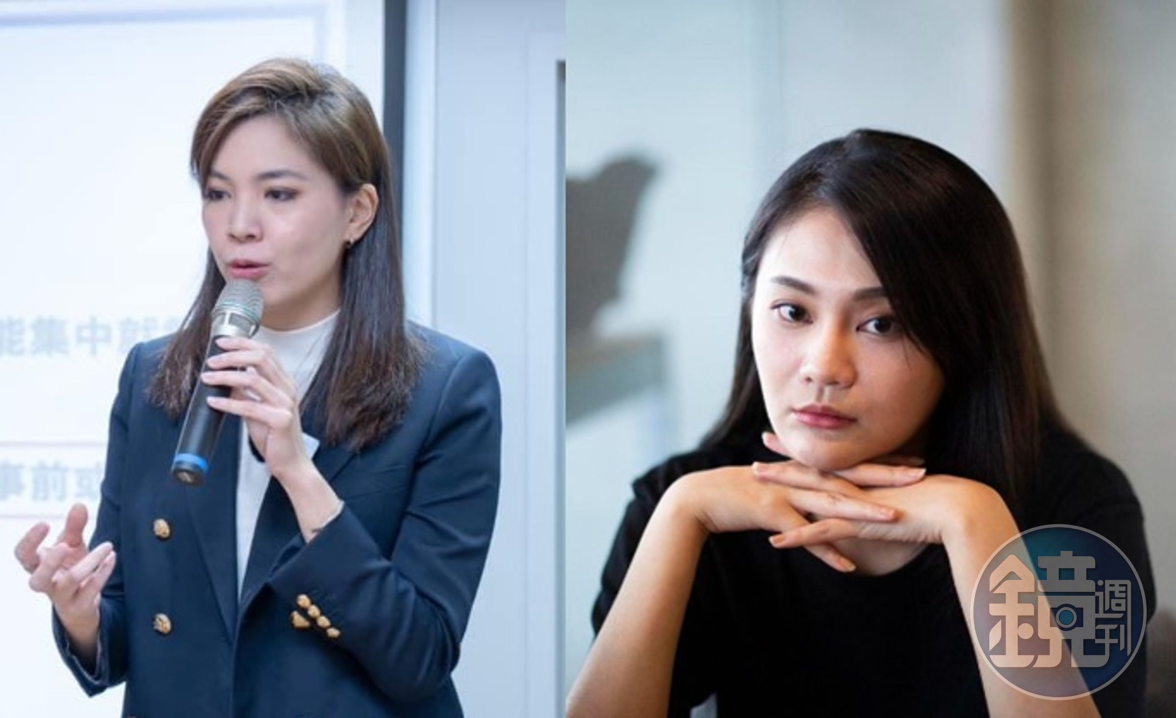 國民黨籍台北市議員鍾沛君(左,翻攝臉書)認為賴品妤(右,本刊資料照)是在假摔。