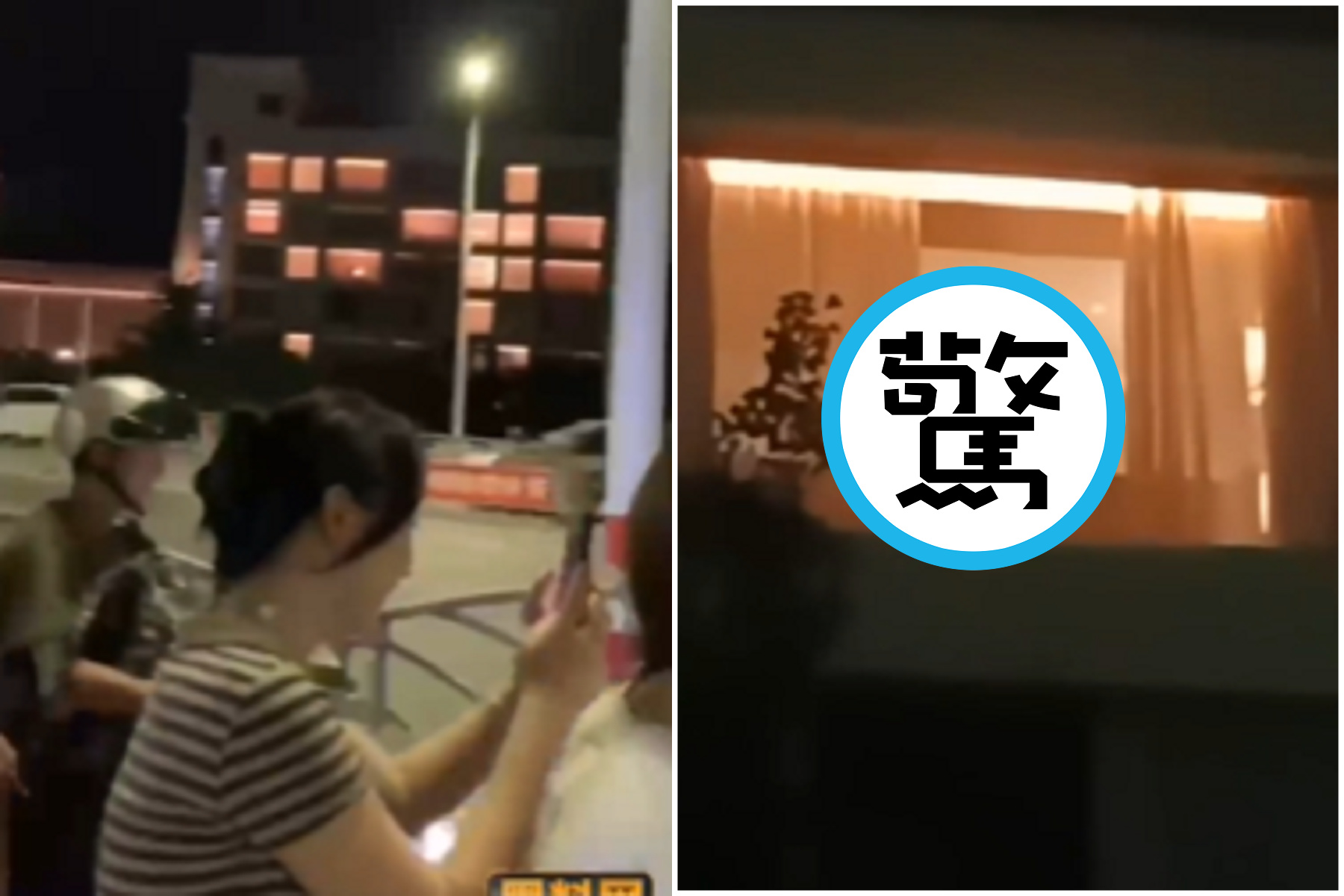 情侶住飯店面對大馬路，貼窗活春宮！鄉民聚眾興奮圍觀「舒服喔」。（翻自《黑料網》）