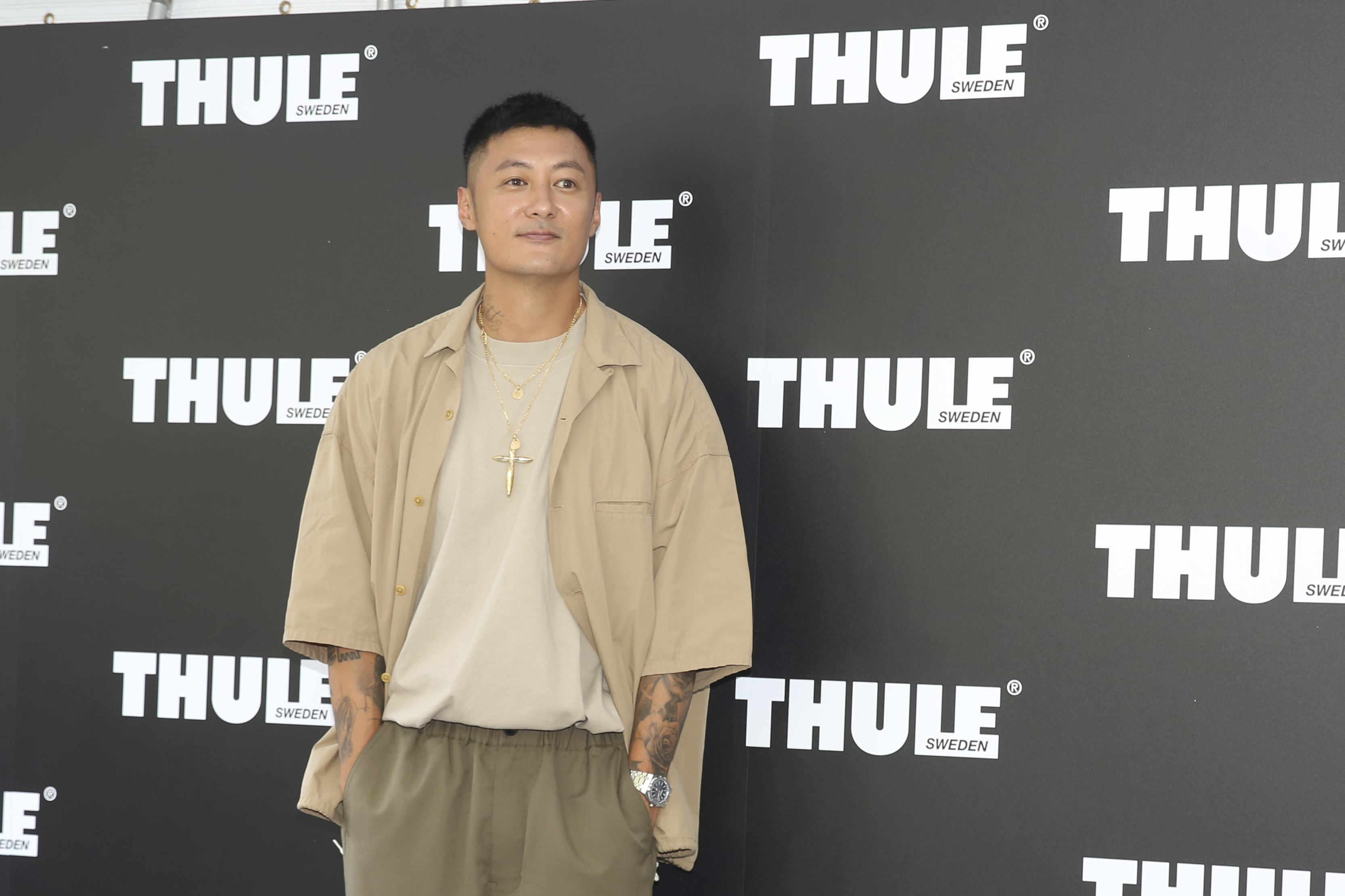 久未露面的余文樂在瑞典品牌THULE快閃店記者會上侃侃而談。