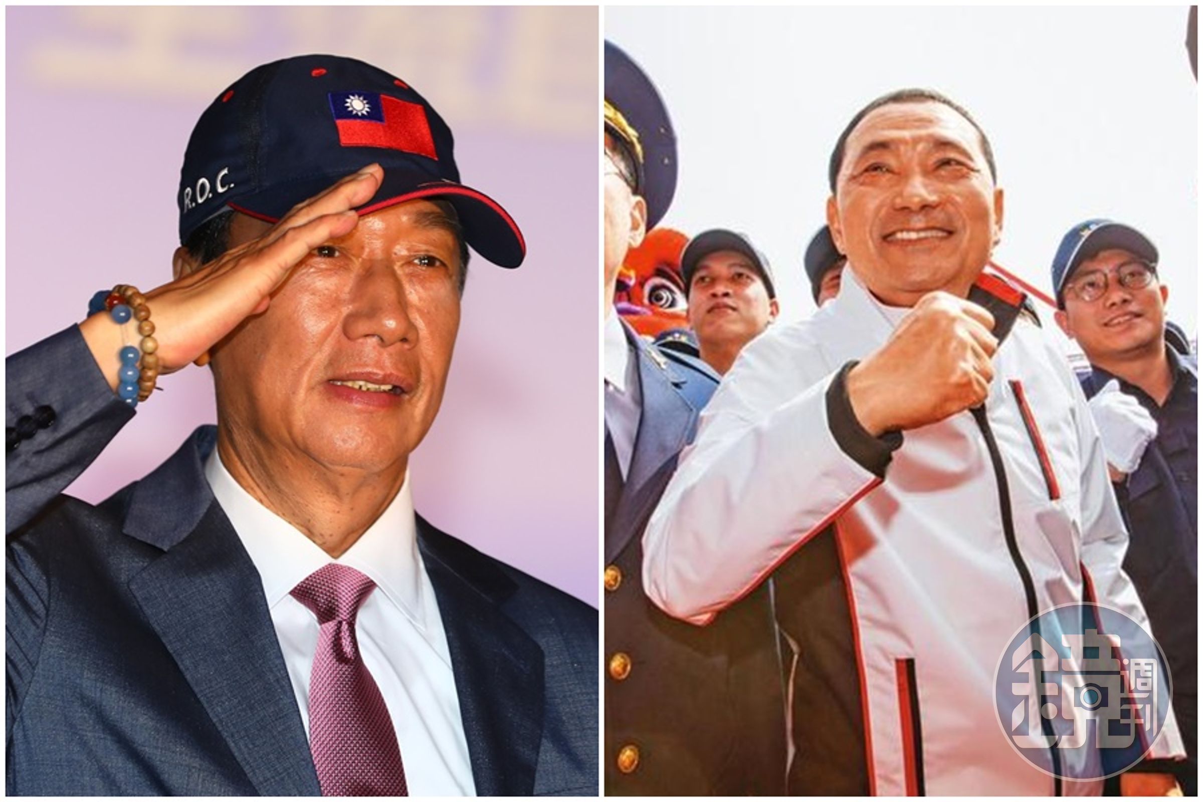 郭台銘(左)今宣布獨立參選2024總統,侯友宜(右)第一時間反應曝光。(右圖本刊資料照)