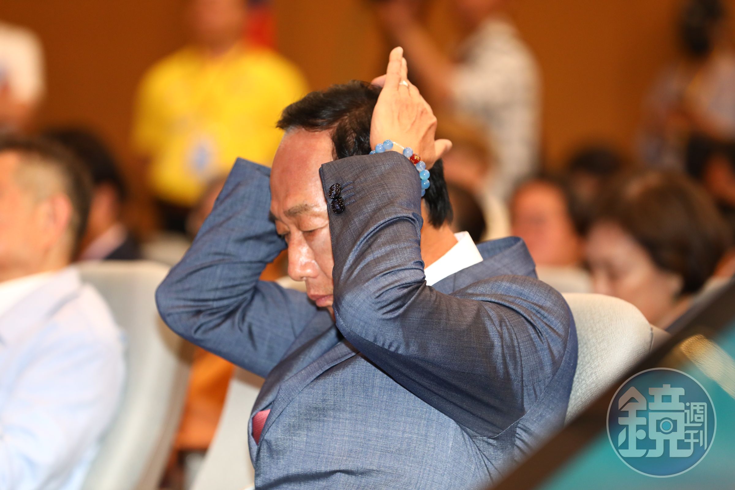 前國民黨發言人蕭敬嚴表示,郭台銘就是「政治界的乃哥」,就是一個輸不起的人。
