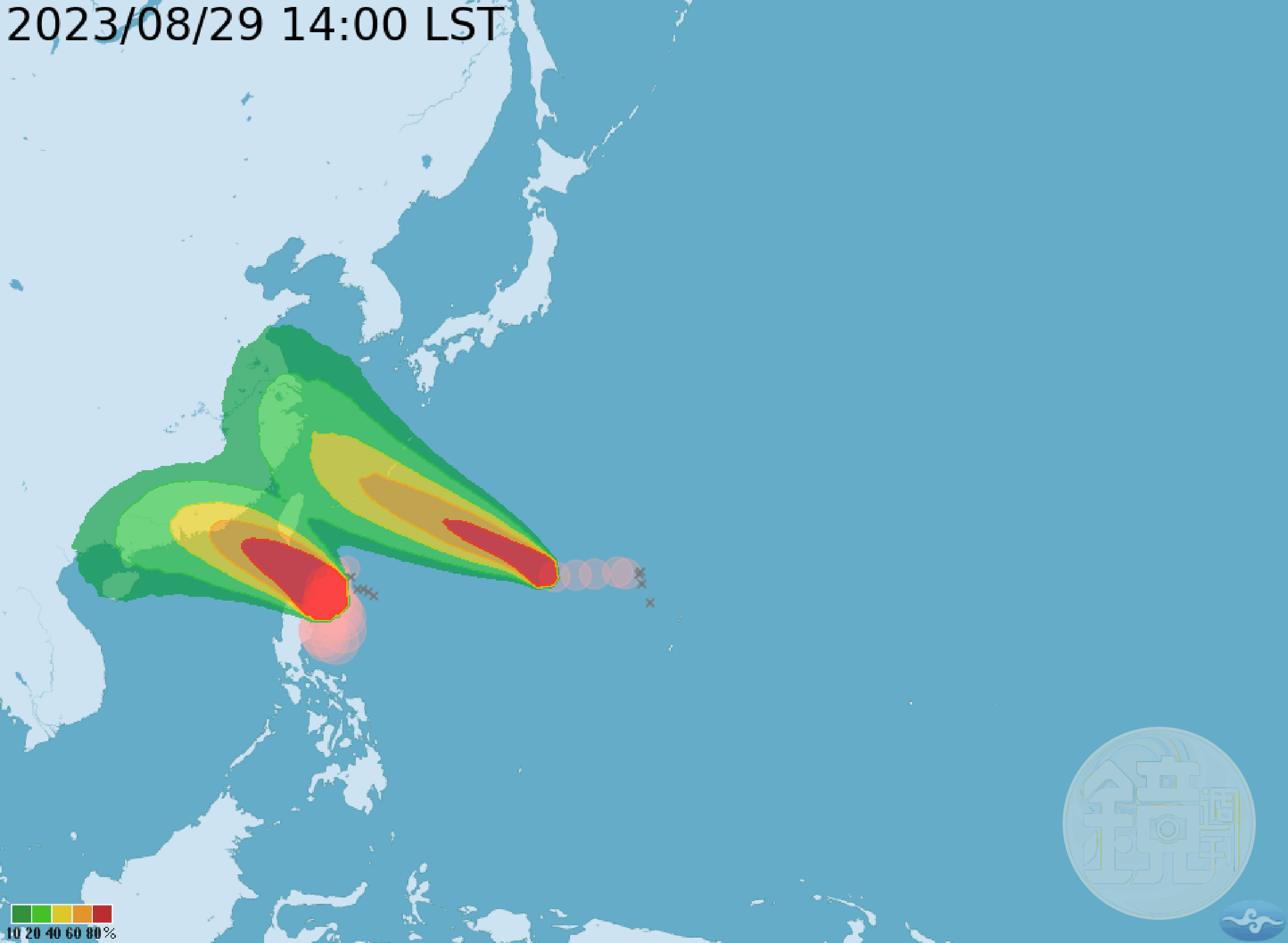 蘇拉颱風逼近,中央氣象局宣布將於今(29日)下午5:30發布陸上警報。(翻攝自氣象局)