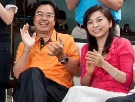 全鋒董事長紀春錦（左）與于蓓蒂（右）結束婚姻關係後，彼此仍是重要的事業夥伴。（全鋒提供）